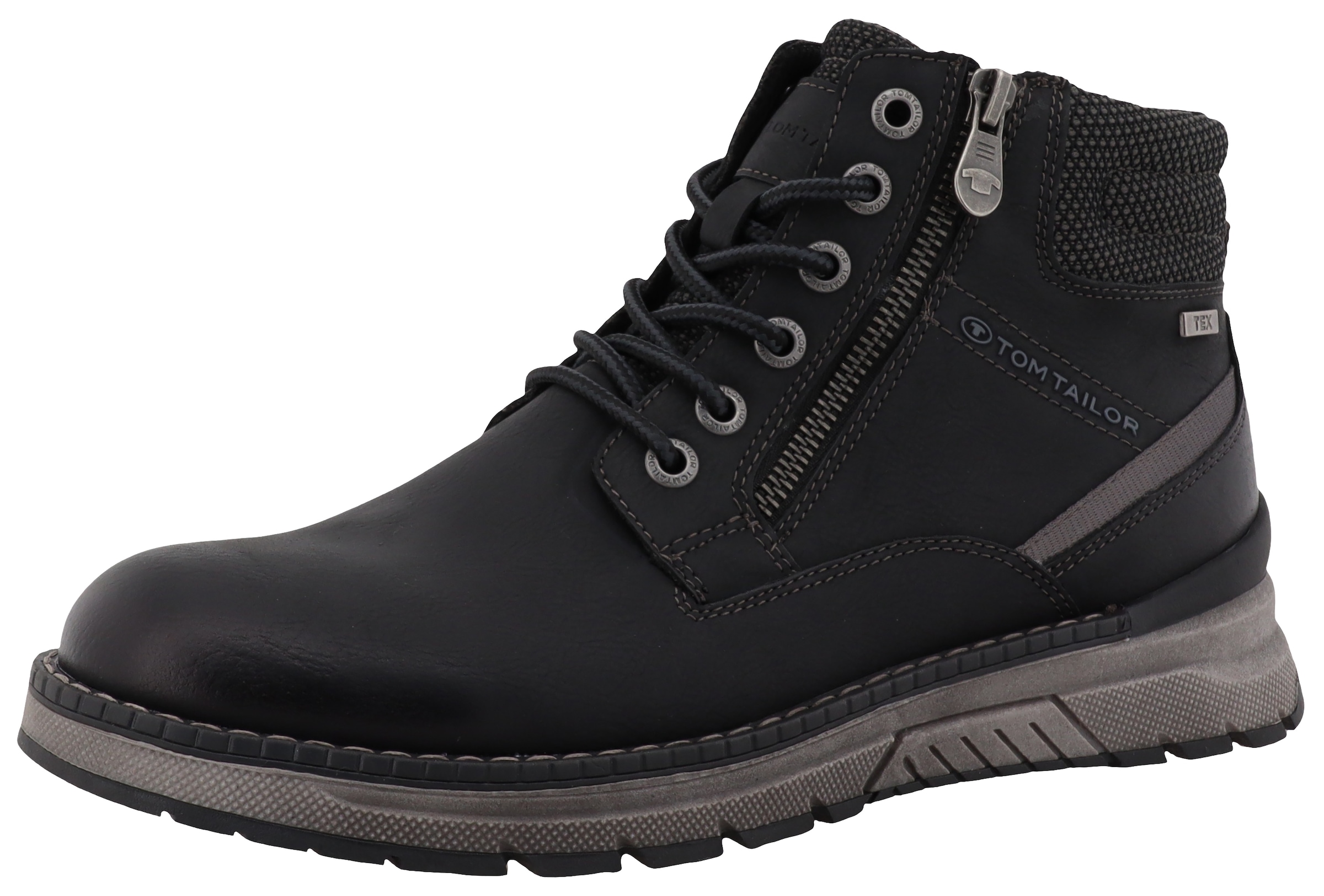 TOM TAILOR Schnürboots, Herbstmode, Outdoorschuh mit gepolstertem Schaftrand