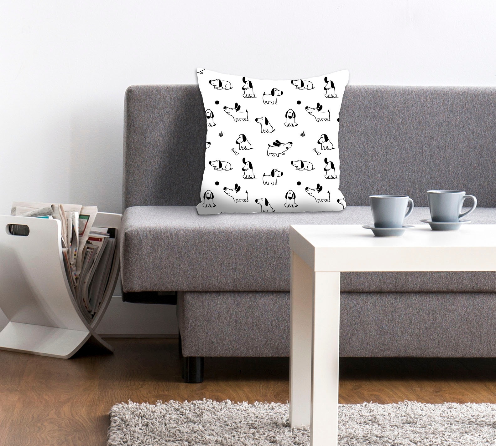 queence Dekokissen "Snoopy" mit kleinen spielenden Dackeln günstig online kaufen