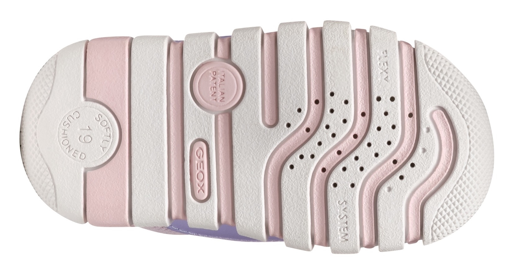 Geox Lauflernschuh »B IUPIDOO GIRL«, Sneaker, Babyschuh, Klettschuh im Pastellfarbenem Look