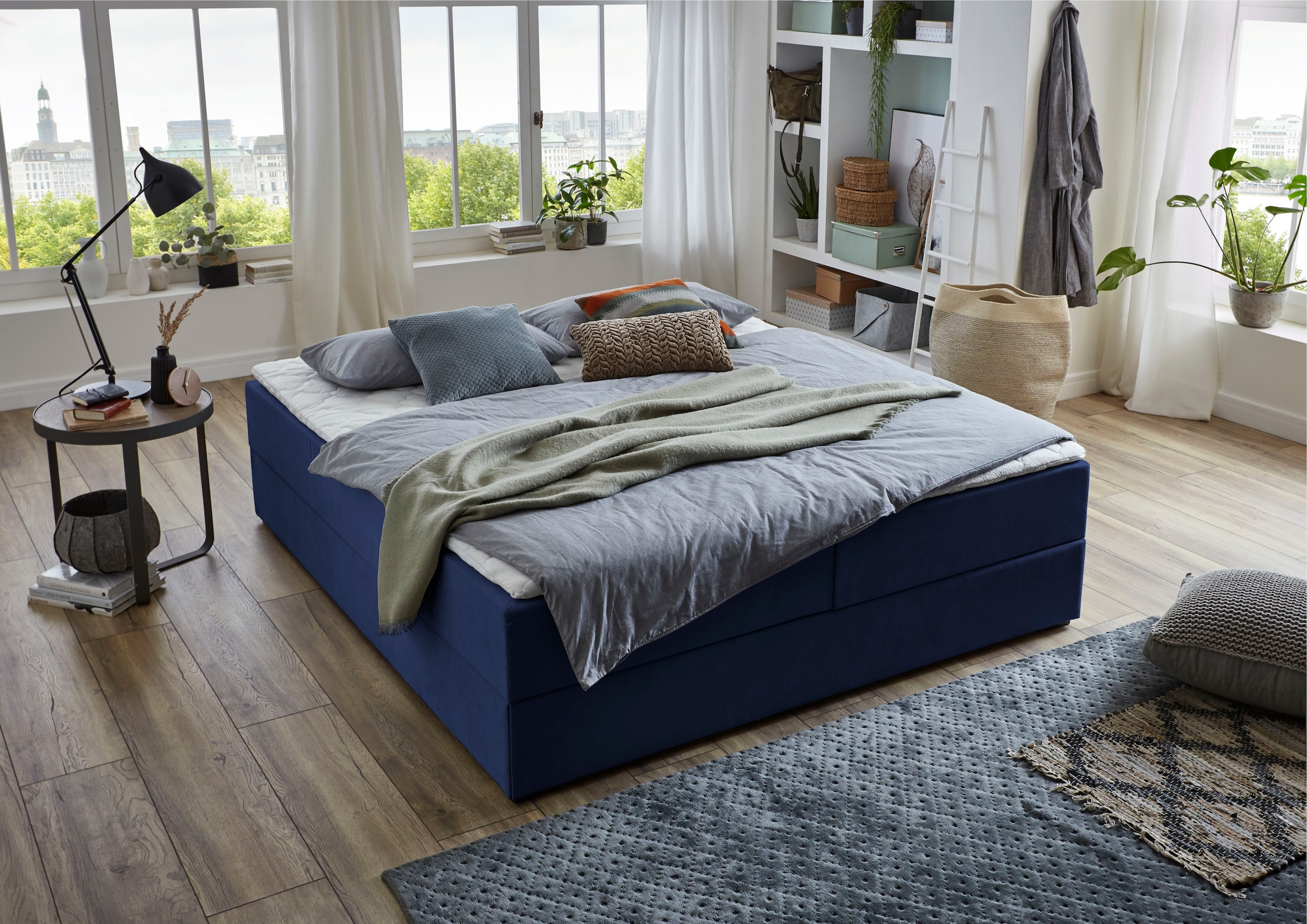 ATLANTIC home collection Boxbett "Lucy", ohne Kopfteil, frei im Raum stellbar, mit Bettkasten