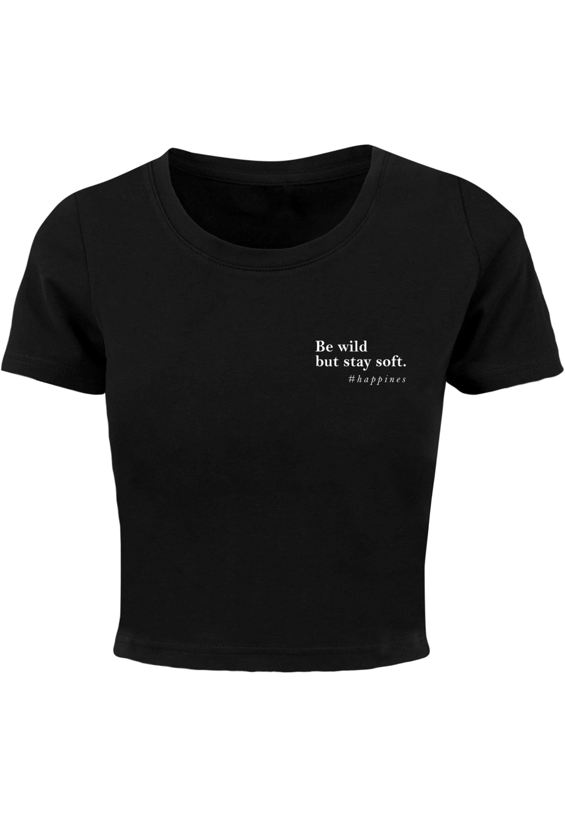 Merchcode T-Shirt "Merchcode Damen Ladies Happines Cropped Tee" 1 Stk. tlg. günstig online kaufen