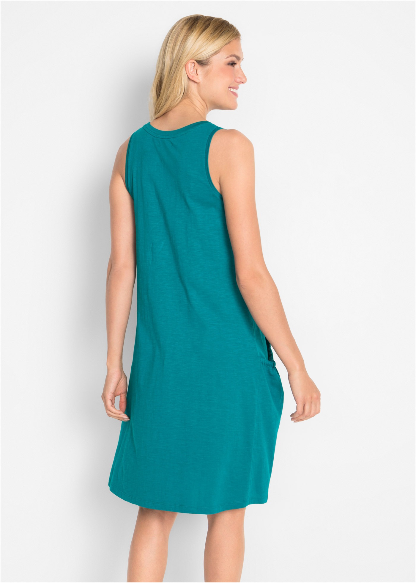 bonprix Jerseykleid "Baumwoll-Jerseykleid mit Taschen" für den Alltag, ärme günstig online kaufen