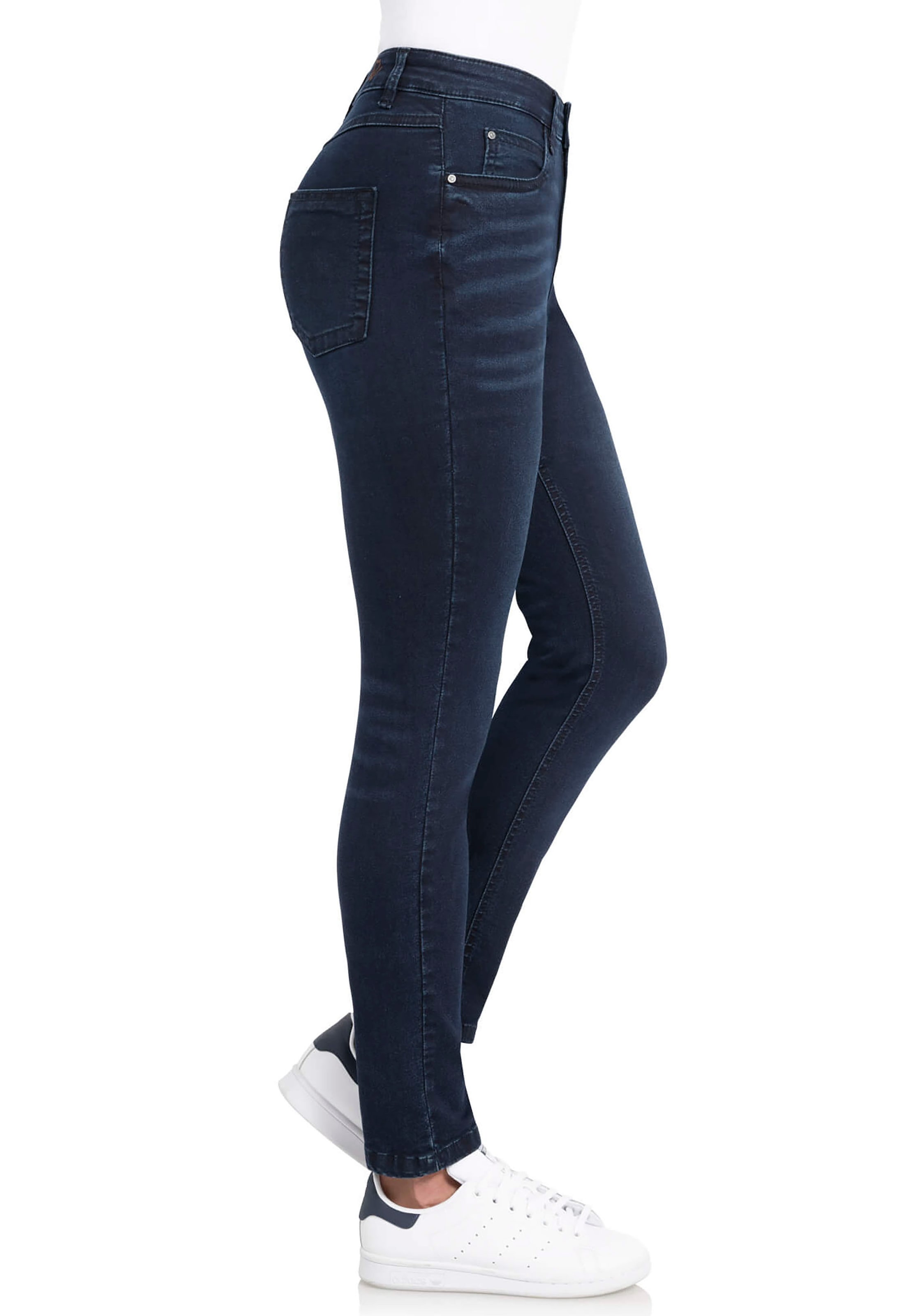 High-waist-Jeans »High Waist WH72«, Hoch geschnitten mit leicht verkürztem Bein