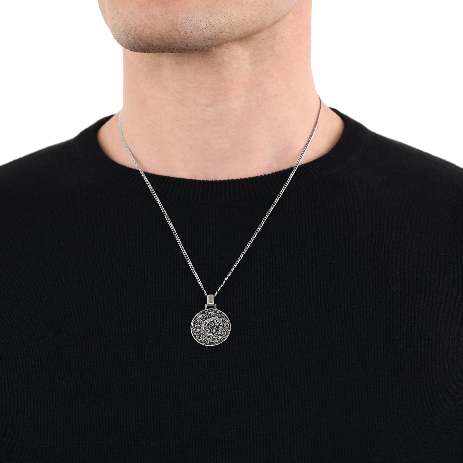 Amor Kette mit Anhänger »strukturiert«