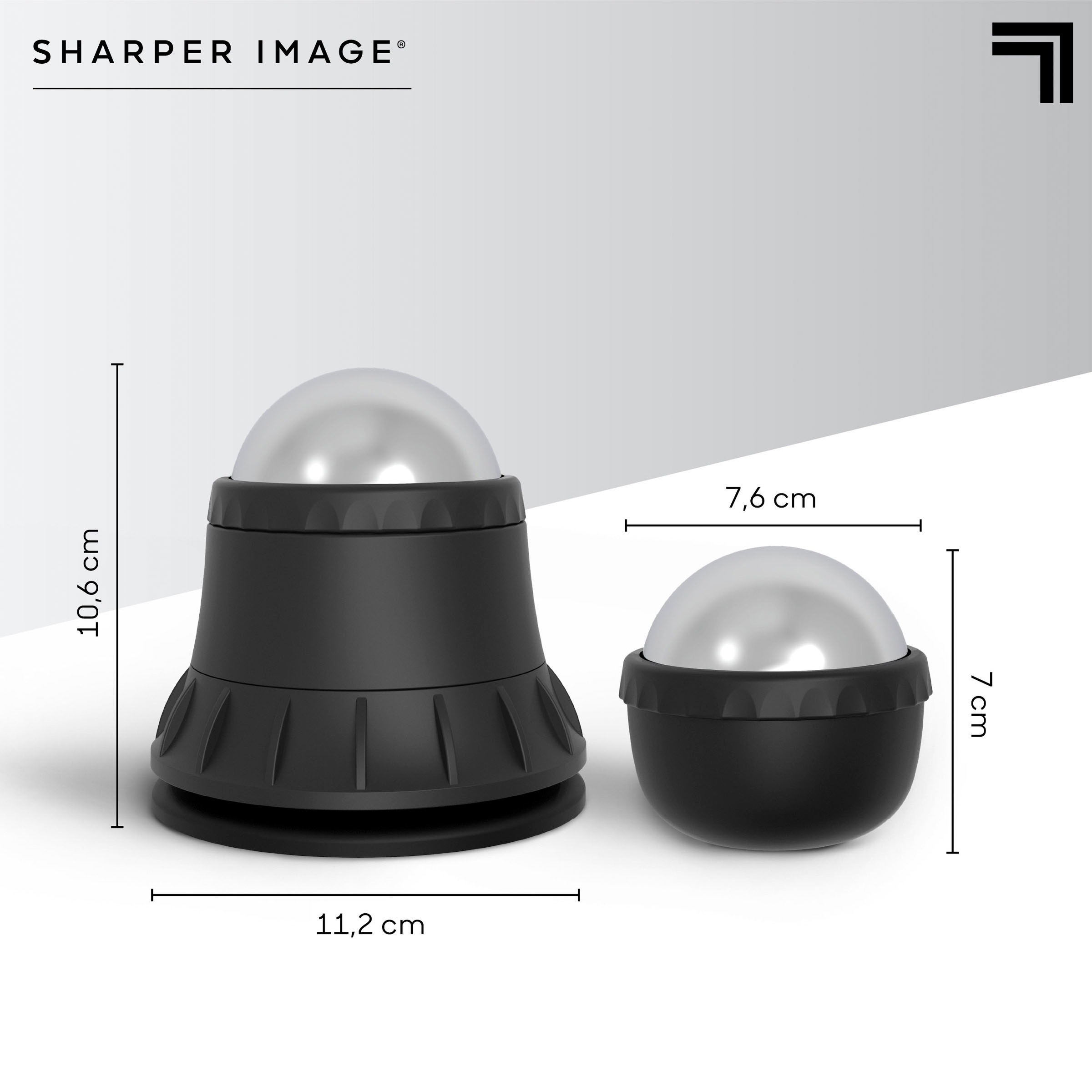 Sharper Image Massageball »Kalte Ganzkörper Fitness-Massagekugel«, mit Griff- und Saughalterung