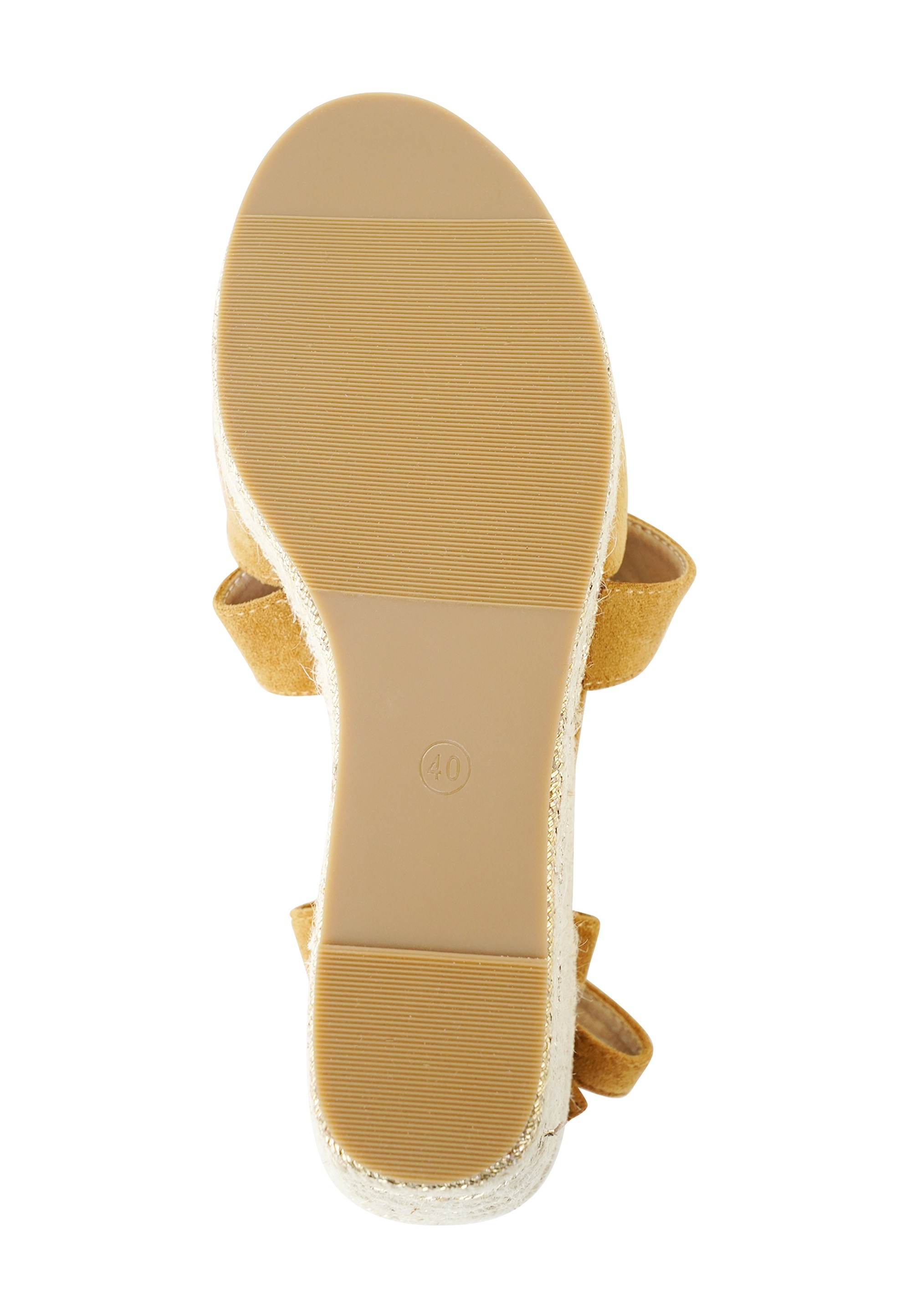 Findlay Sandale »LYTA«  mit Keilabsatz mit geflochtenen goldfarbenen Fäden
