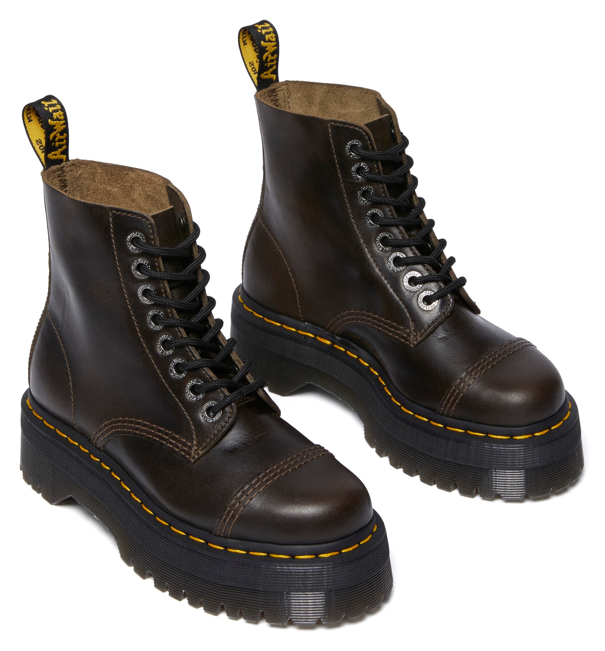 DR. MARTENS Schnürboots »Sinclair«, Schlupfboots mit Vorder-Reißverschluss, Zierschnürung, Plateausohle