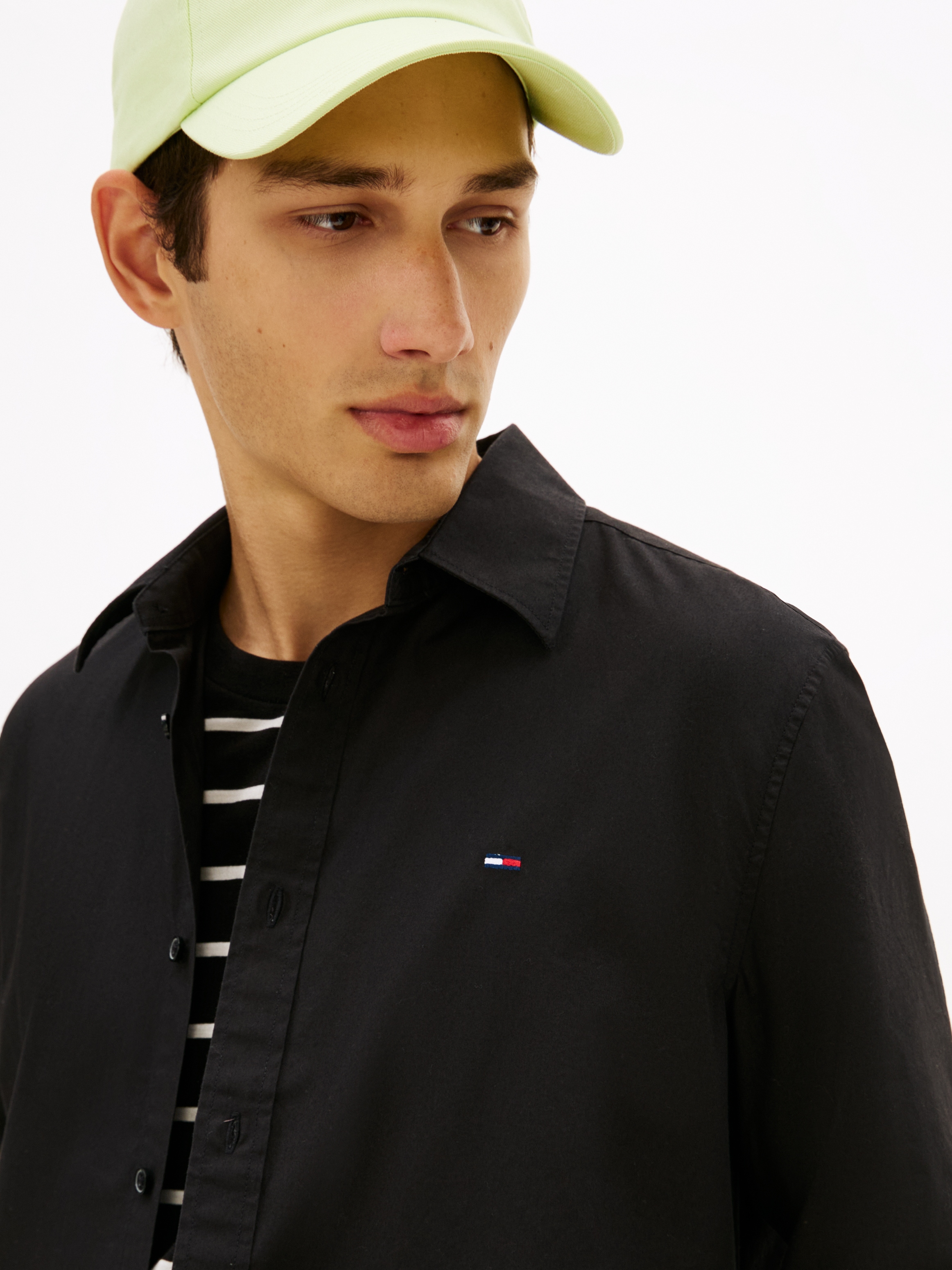 Tommy Jeans Langarmhemd »TJM POPLIN« Regular fit, Kentkragen