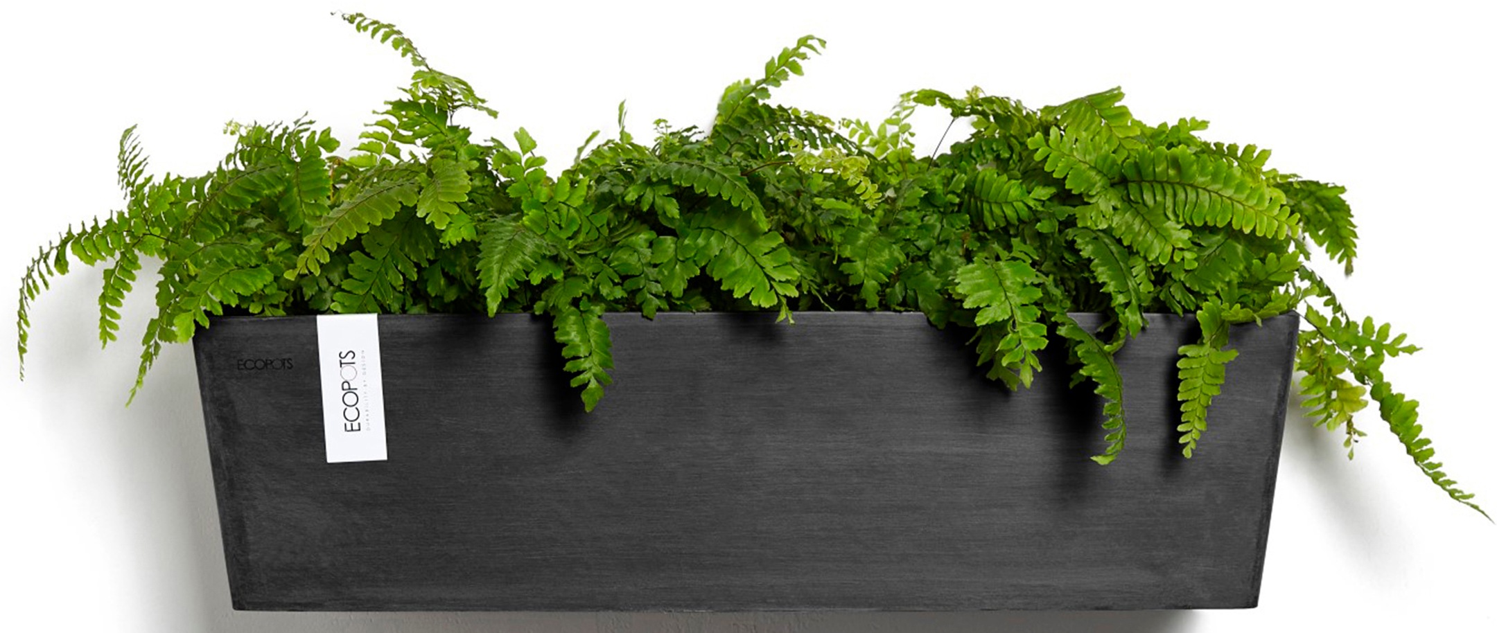 ECOPOTS Blumentopf »Manhattan Wall 55 Dunkelgrau«, für innen und außen: frostsicher, bruchsicher und lichtbeständig