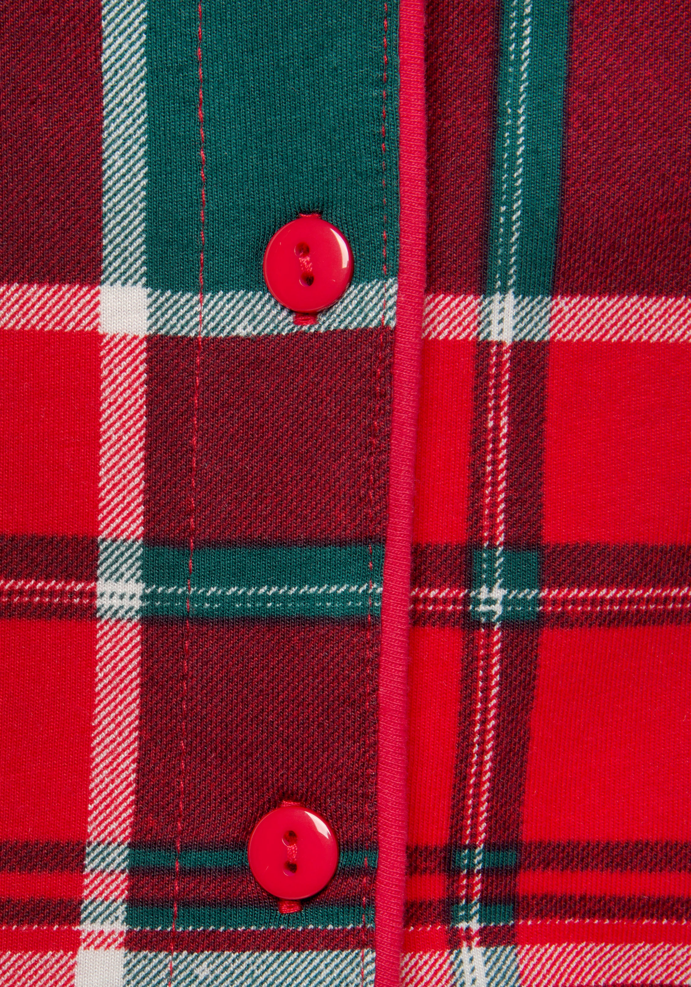 LASCANA Schlafanzug, (3 tlg., incl. | kaufen BAUR Schlafmaske), mit online Karodruck
