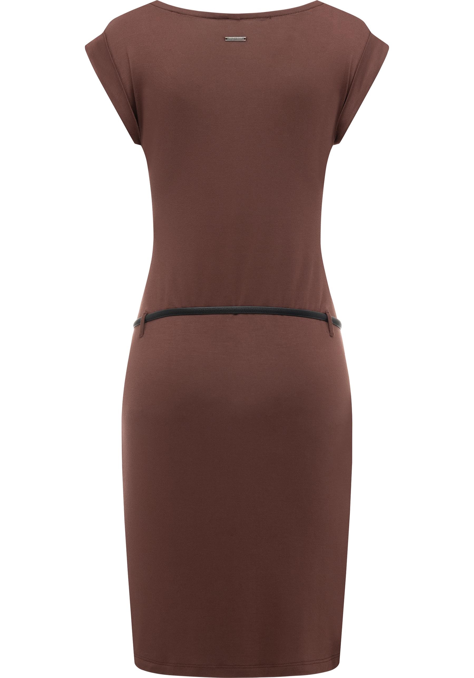 Ragwear Sommerkleid »Tagg« Eingrifftaschen Damen Kurzarm-Kleid mit Taillengürtel und Taschen