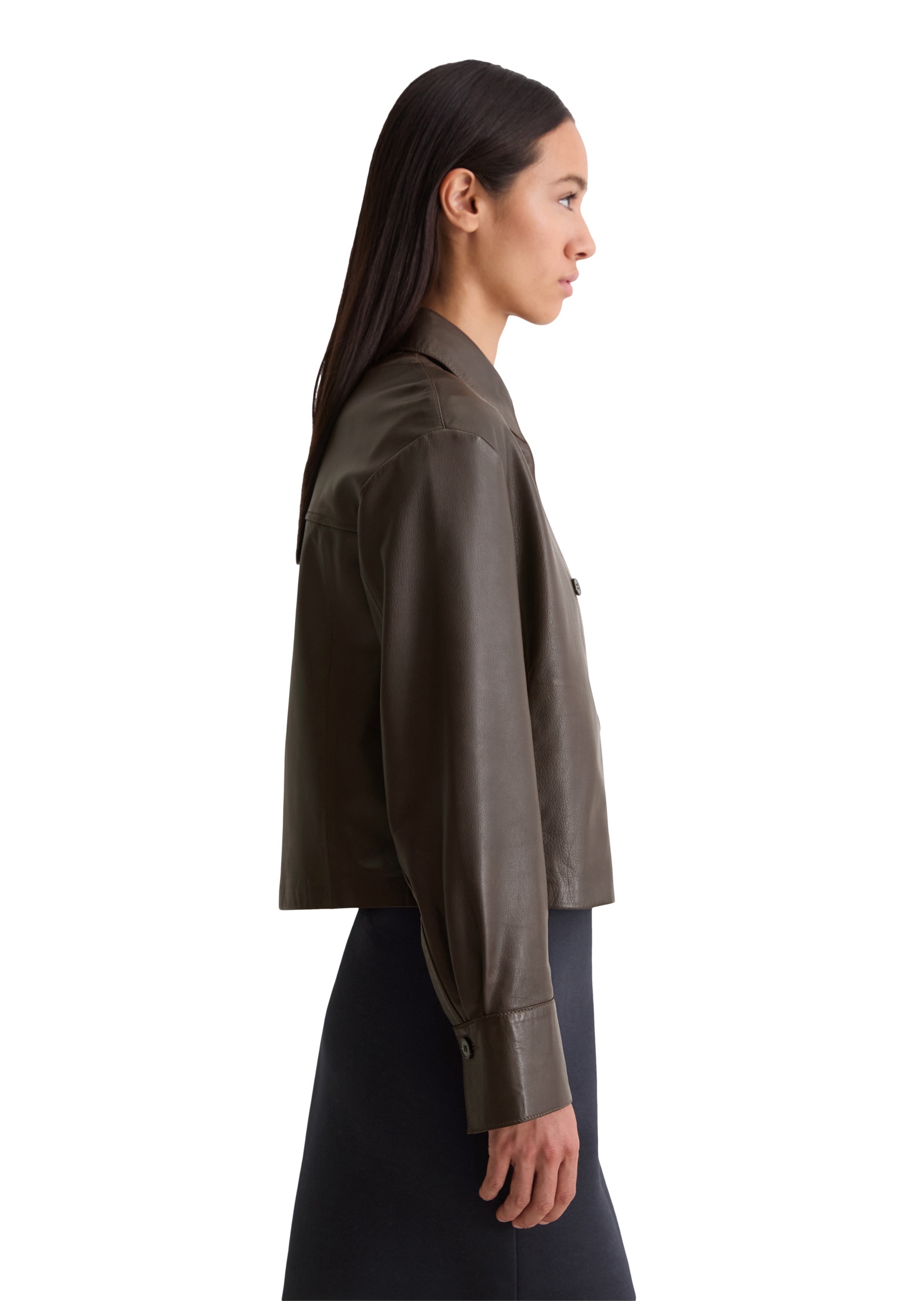 Marc O'Polo Langarmbluse »aus softem Lammleder«