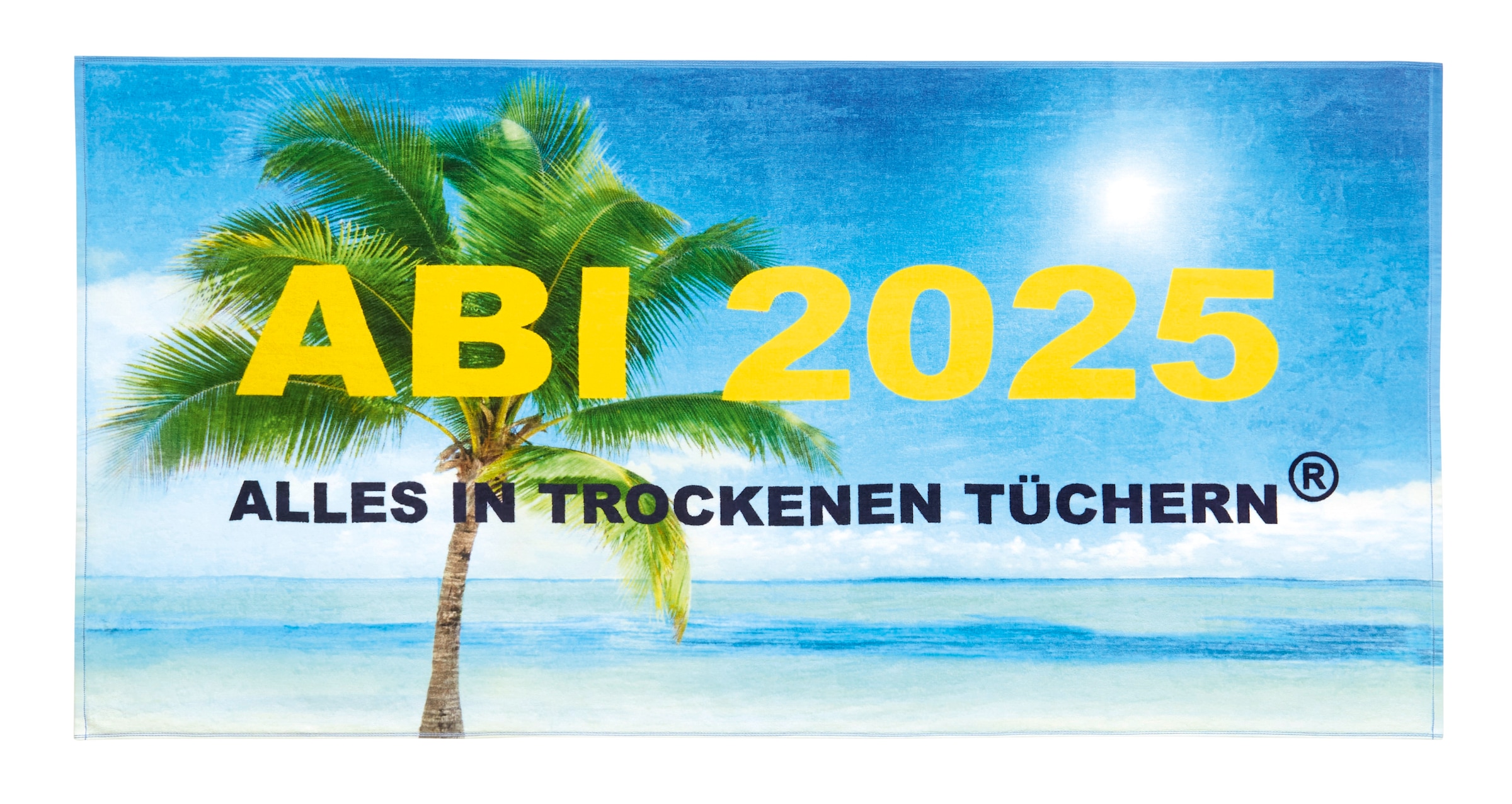 Strandtuch »ABI 2025«, (1 St.), 75x150 cm, "ABI 2025-Alles in trockenen Tüchern", Velours