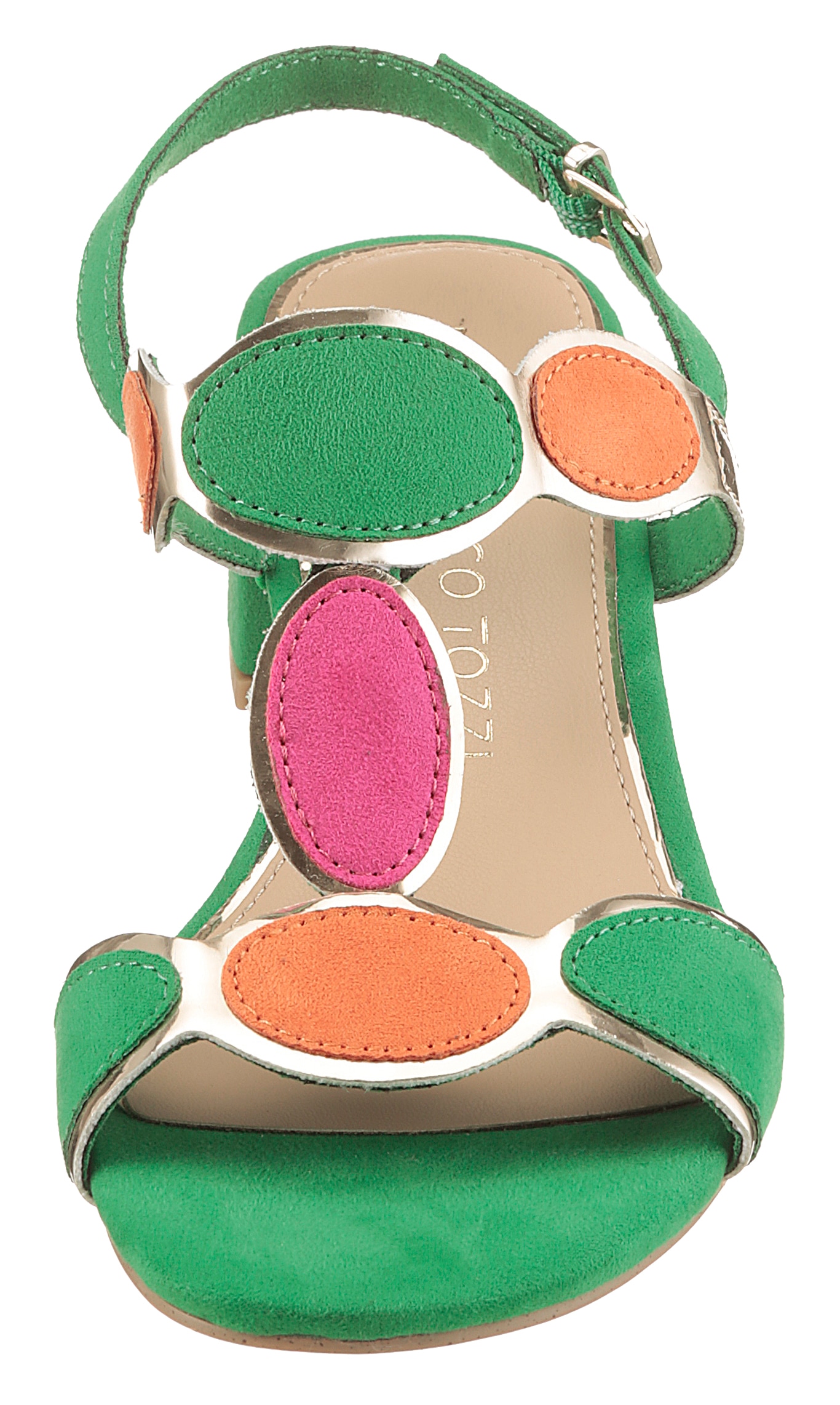 MARCO TOZZI Sandalette, Blockabsatz, Sommerschuh, Riemchensandale mit verstellbarer Schnalle