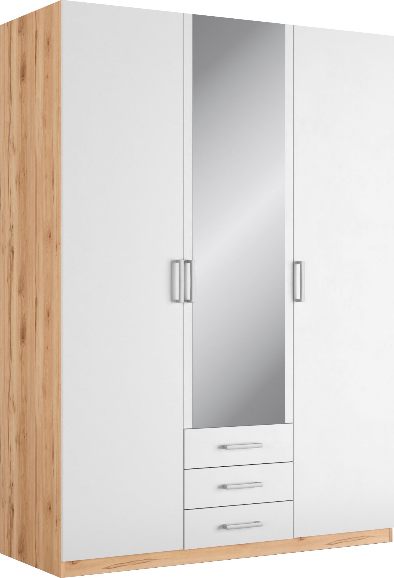 priess Kleiderschrank "Amsterdam, viel Stauraum durch viele Schubkästen, Spiegeltüren" Optional mit LED-Beleuchtung, Made in Germany