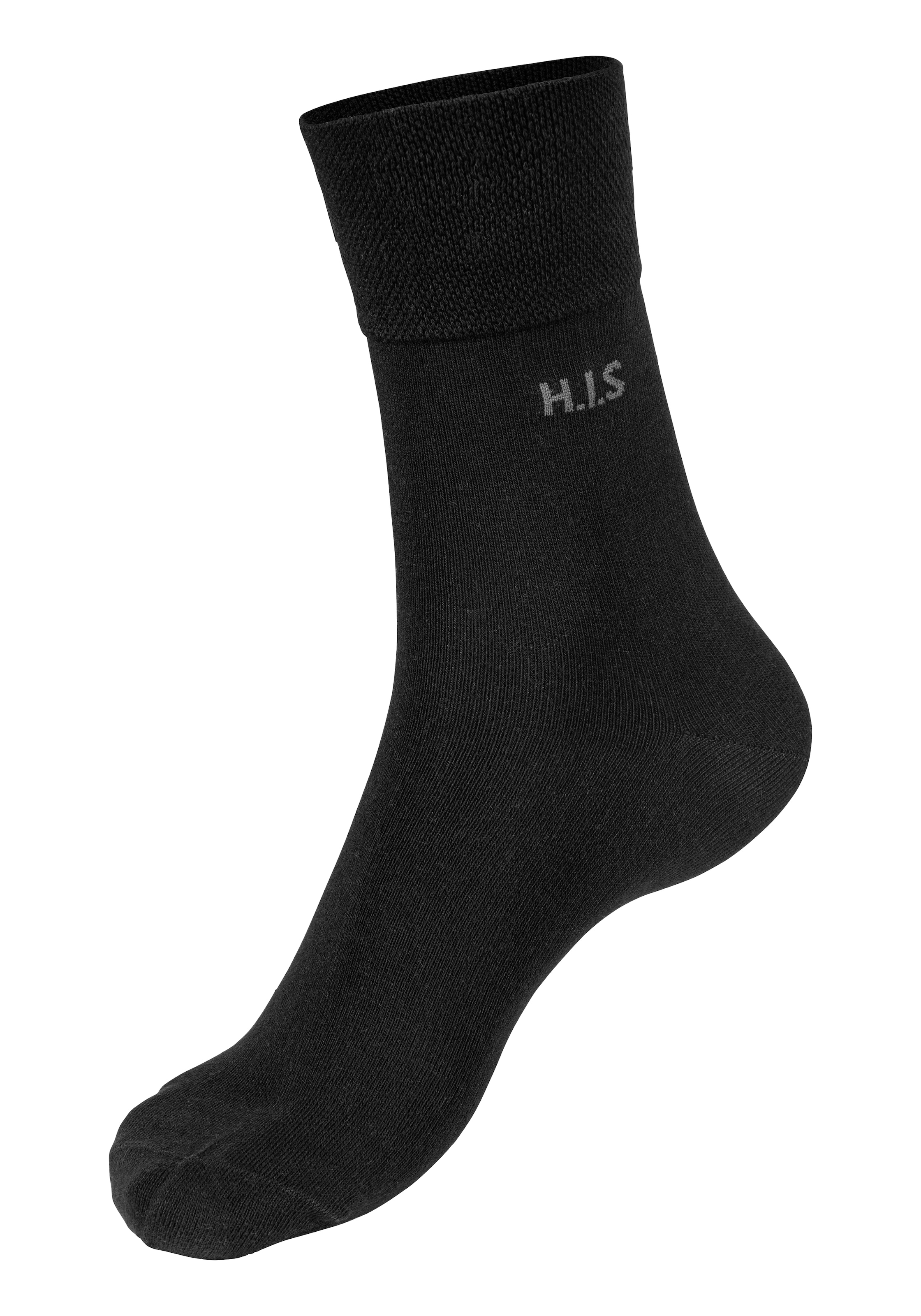 H.I.S 12 ohne Gummi Socken (Packung Paar) einschneidendes