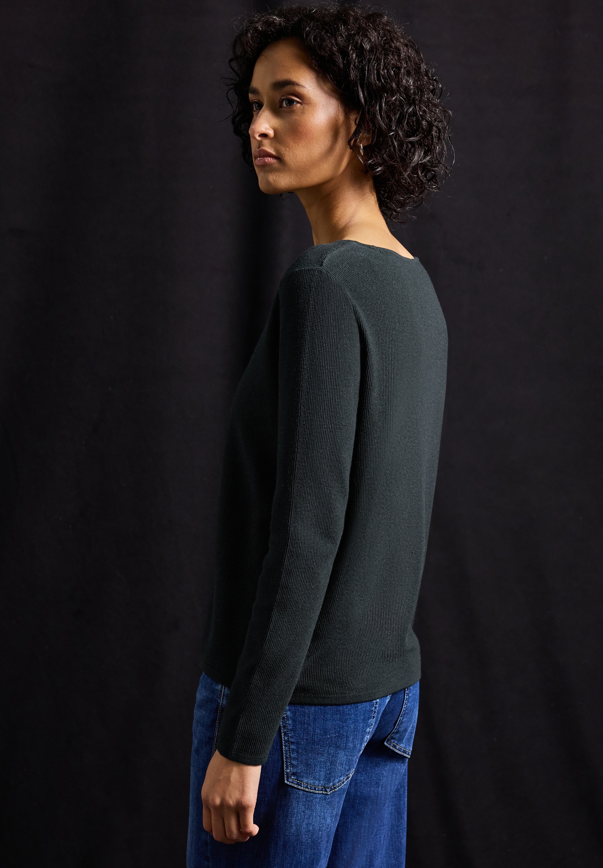 STREET ONE Strickpullover, mit U-Boot-Ausschnitt