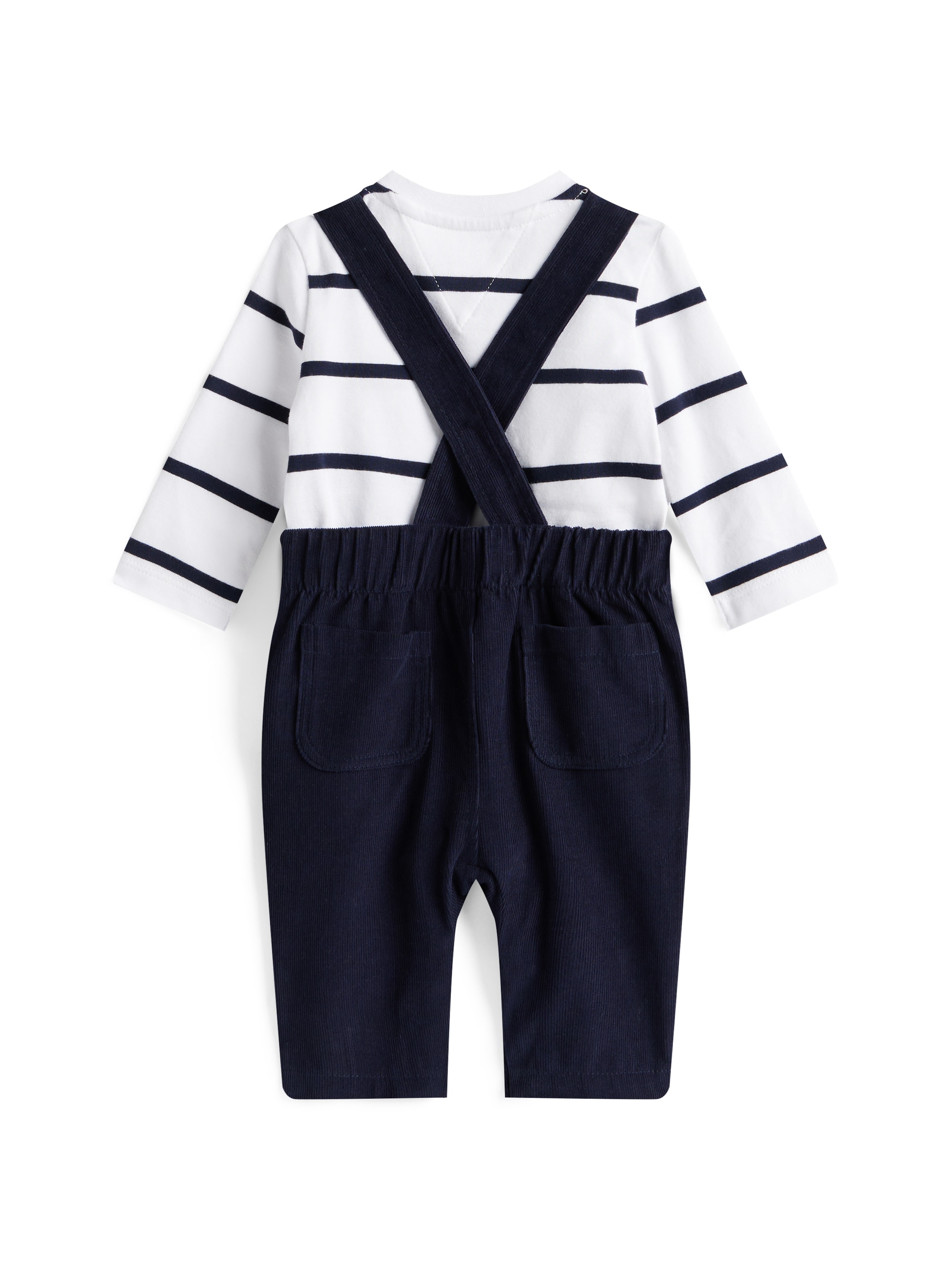 Tommy Hilfiger Langarmshirt & Hose »BABY CORD DUNGAREE SET« 2 Stk. tlg. für Babys