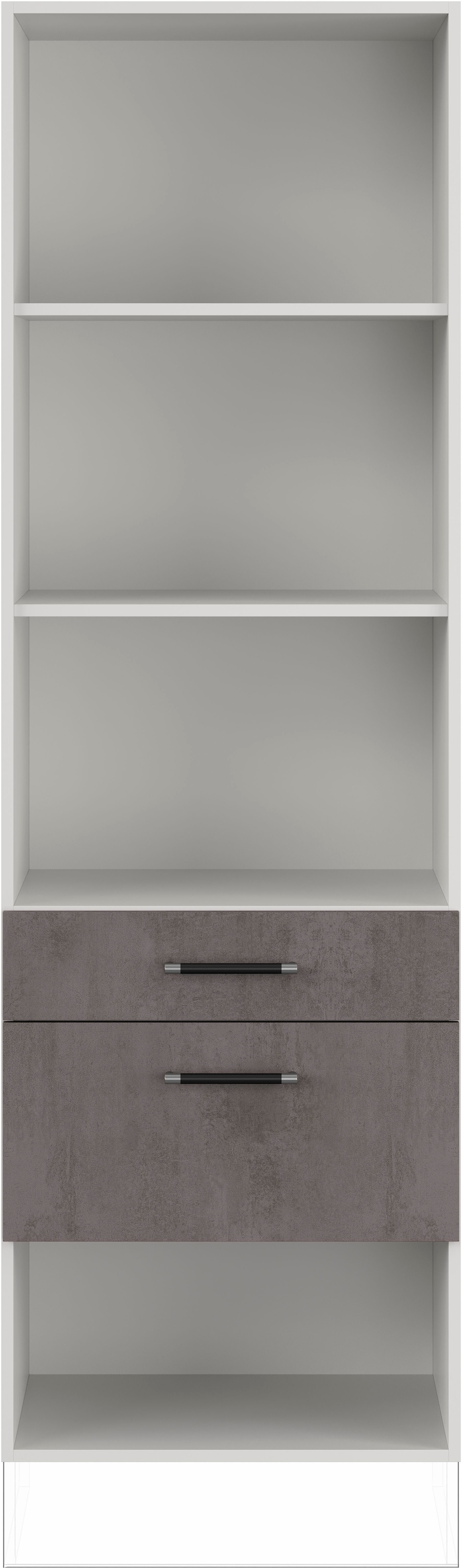 IMPULS KÜCHEN Seitenschrank »"Prag", Breite/Höhe: 60/190,7 cm, mit Soft-Close«, vormontiert, mit Schubkasten, mit Auszug, mit verstellbaren Fachböden