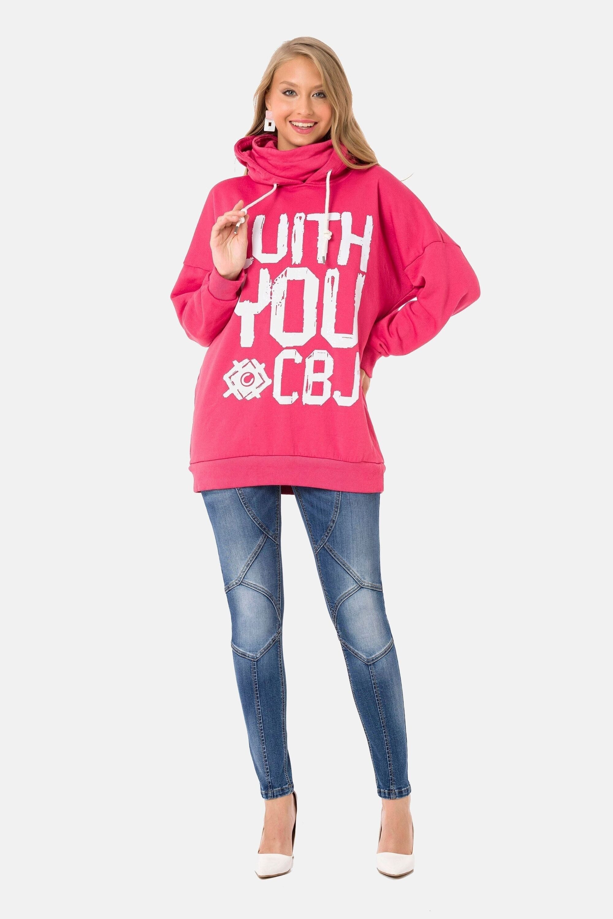 Cipo & Baxx Hoodie »Sweatshirt«, mit coolem Markenprint und Loop-Schal, WL345