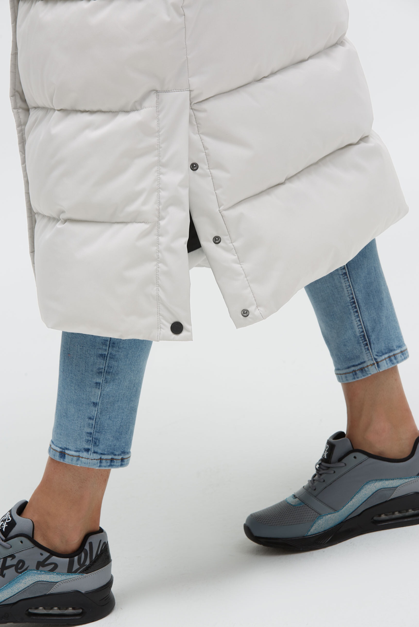 SOCCX Steppmantel mit Zwei-Wege-Reißverschluss