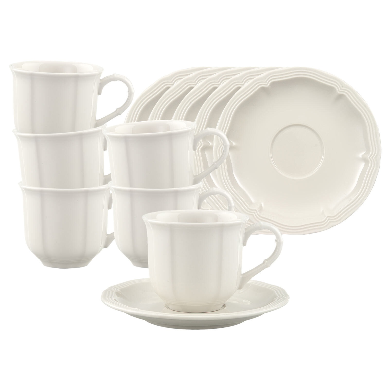 Villeroy & Boch Tasse "Espressotassen mit Untertassen Manoir 80 ml 6er Set günstig online kaufen