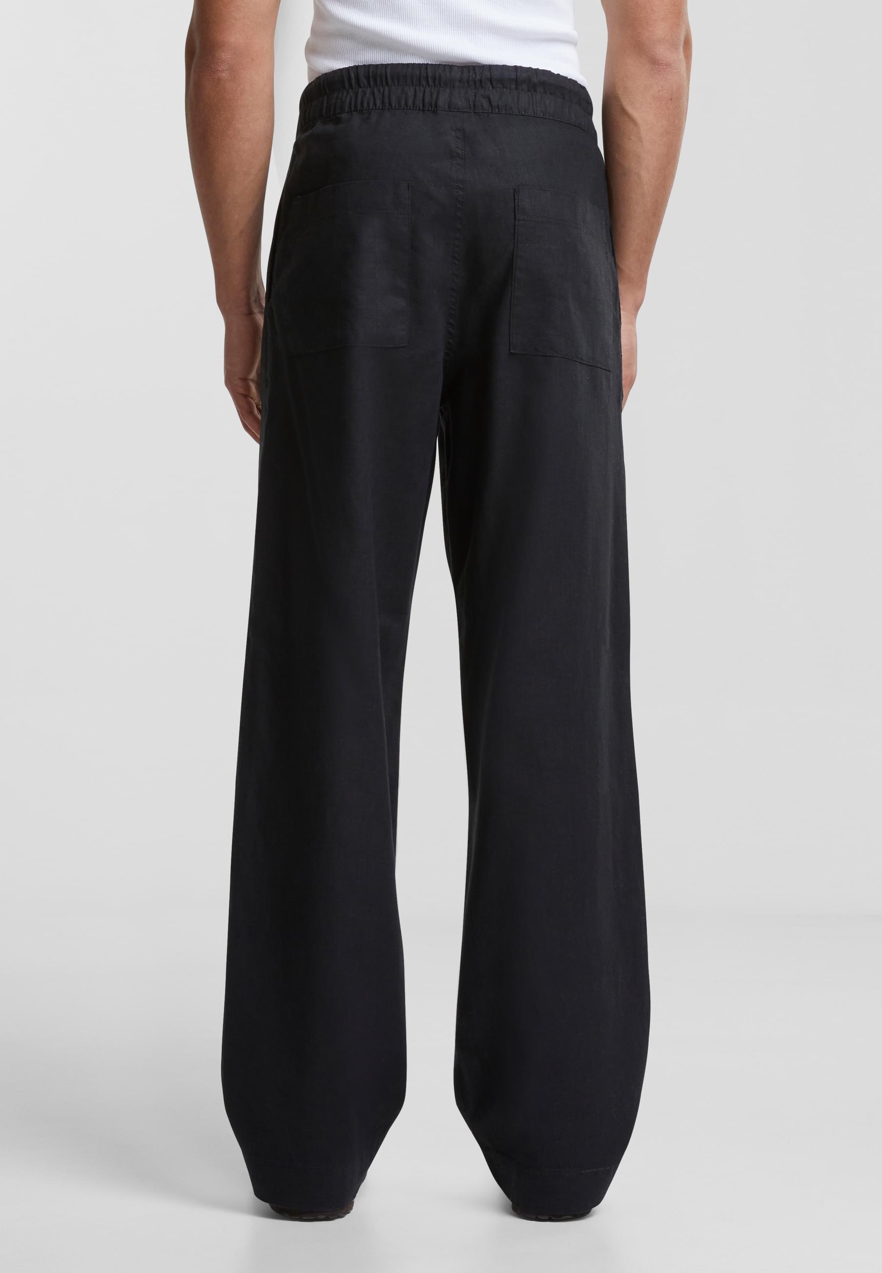 URBAN CLASSICS Stoffhose »Urban Classics Herren Loose Cotton Linen Pants«, (1 tlg.)