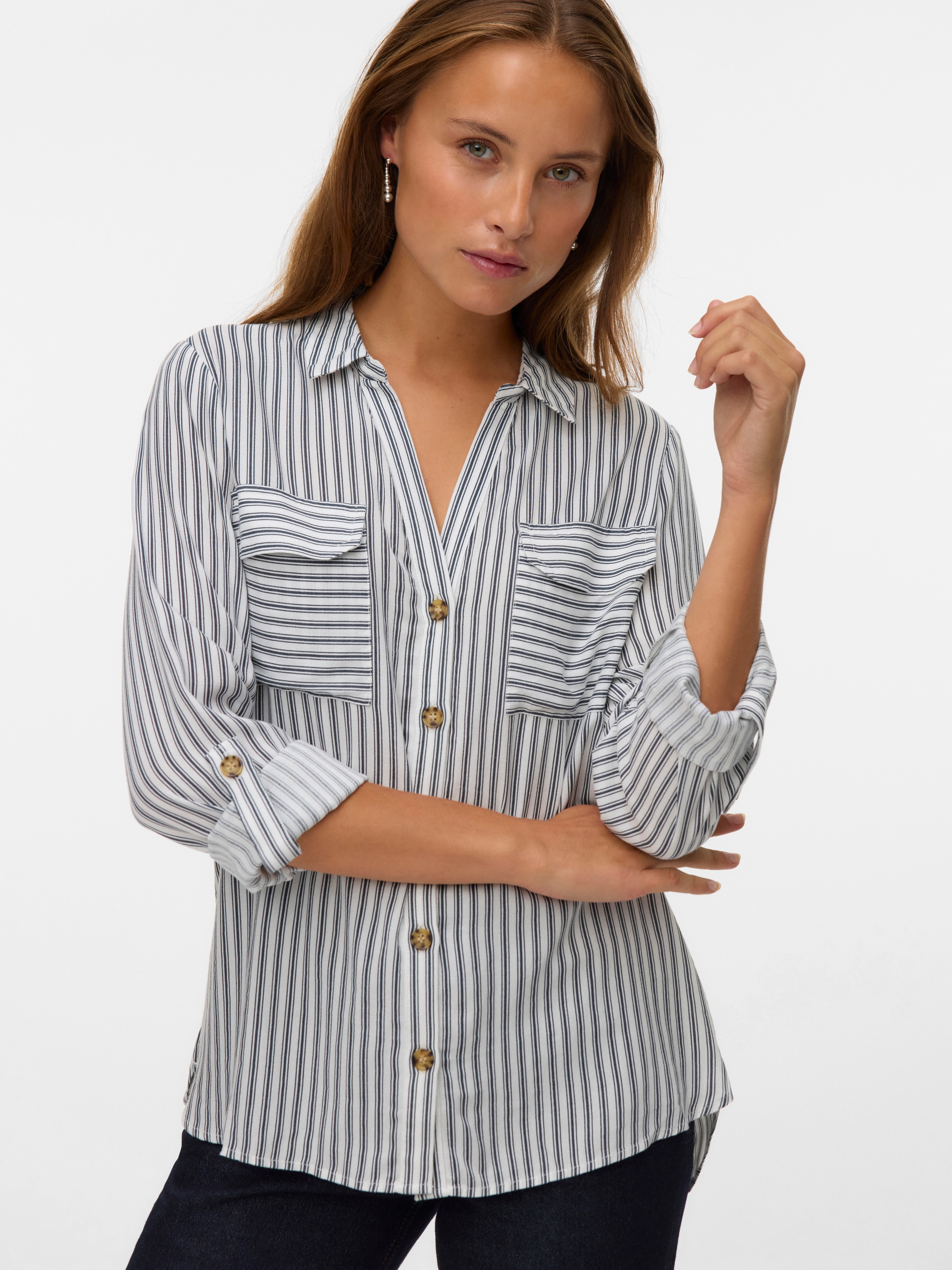 Vero Moda Hemdbluse "VMBUMPY L/S SHIRT NEW WVN GA NOOS" günstig online kaufen