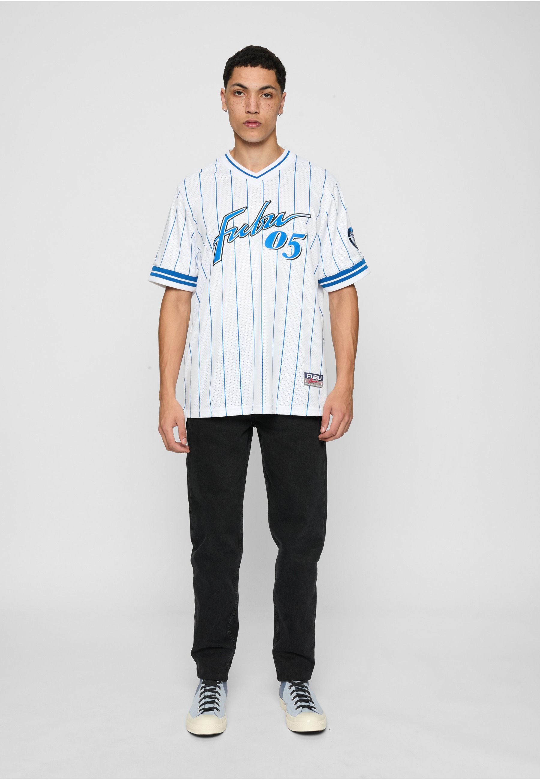 Fubu T-Shirt »Fubu Herren FM232-012-1 FUBU Retro Pinstripe Jersey« 1 Stk.