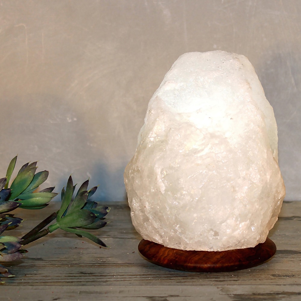 Salzkristall-Tischlampe - | BAUR ein ca.18 Handgefertigt kg Unikat, bestellen Stein »Sari«, ca.2-3 H: cm, Schlafwelt jeder