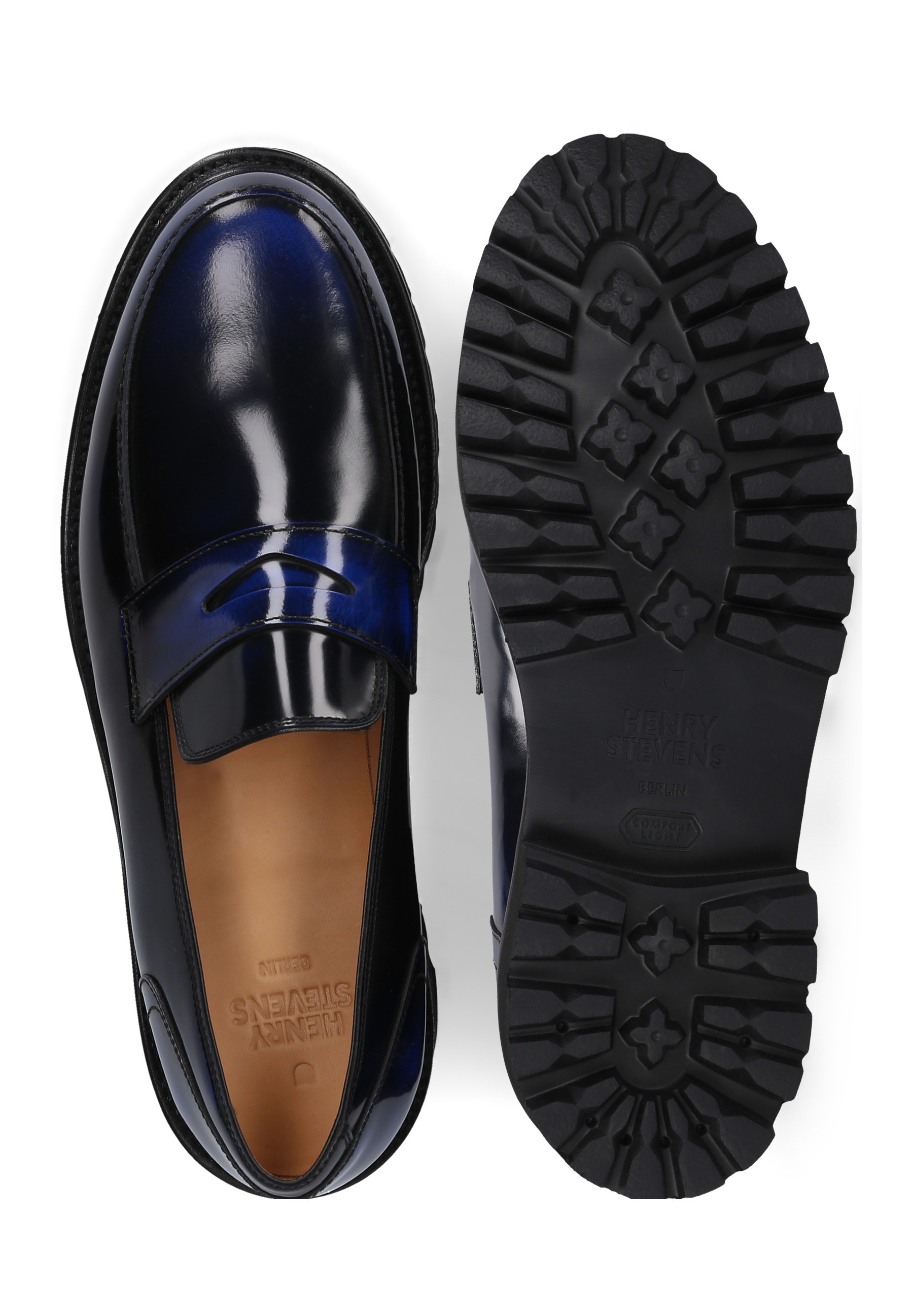 Henry Stevens Loafer »Haywood PL«, Herren Businessschuh Slipper hangefertigt, Lederschuh