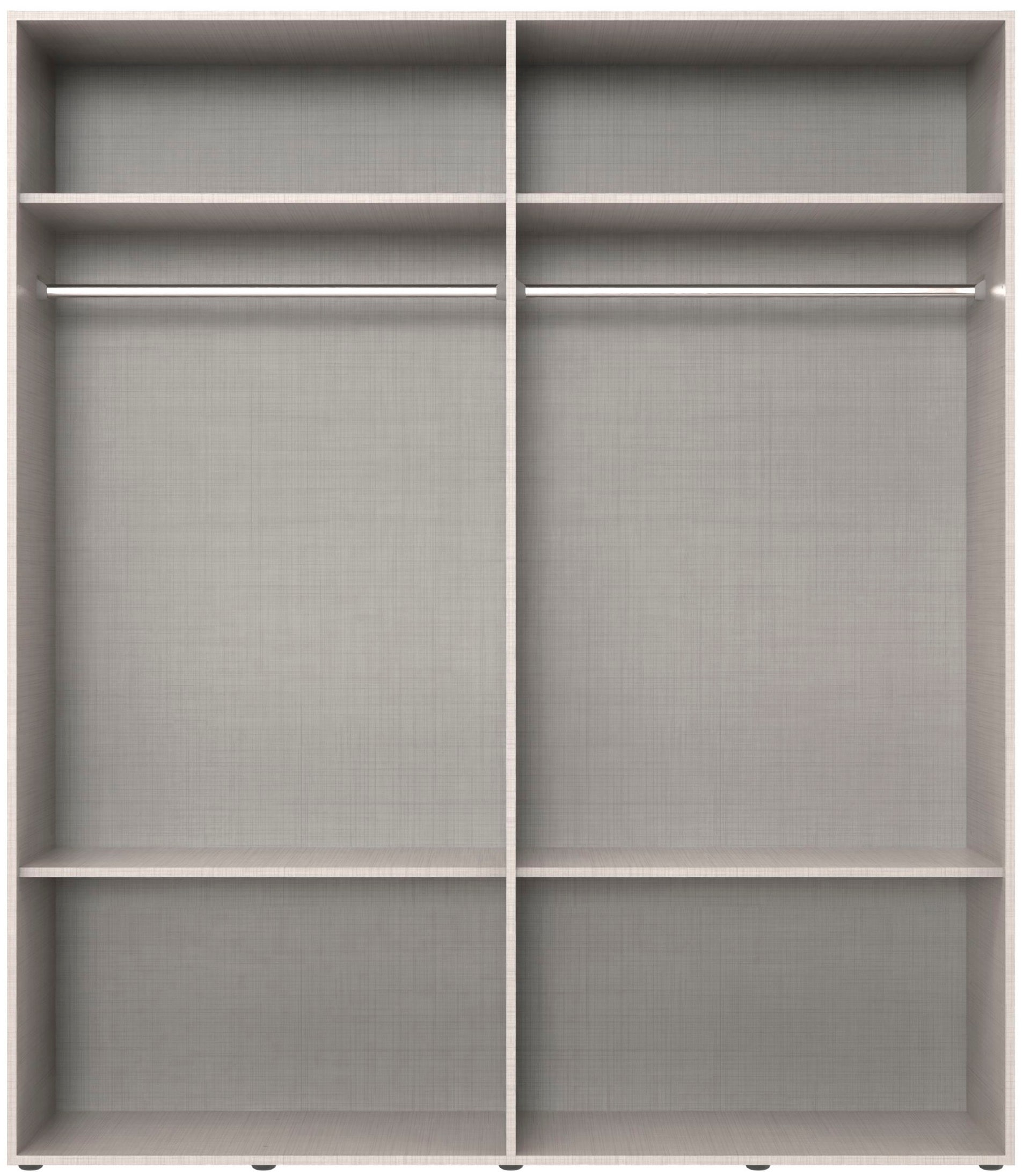 Wimex Kleiderschrank »Mugano,in 8 Breiten,3 Höhen,2 Tiefen, viele Farben, Made in Germany«, (in Basic oder Premium Ausstattung mit 2 weiteren Einlegeböden), mit langen oder kurzen Griffen aus Metall, mit oder ohne Spiegel