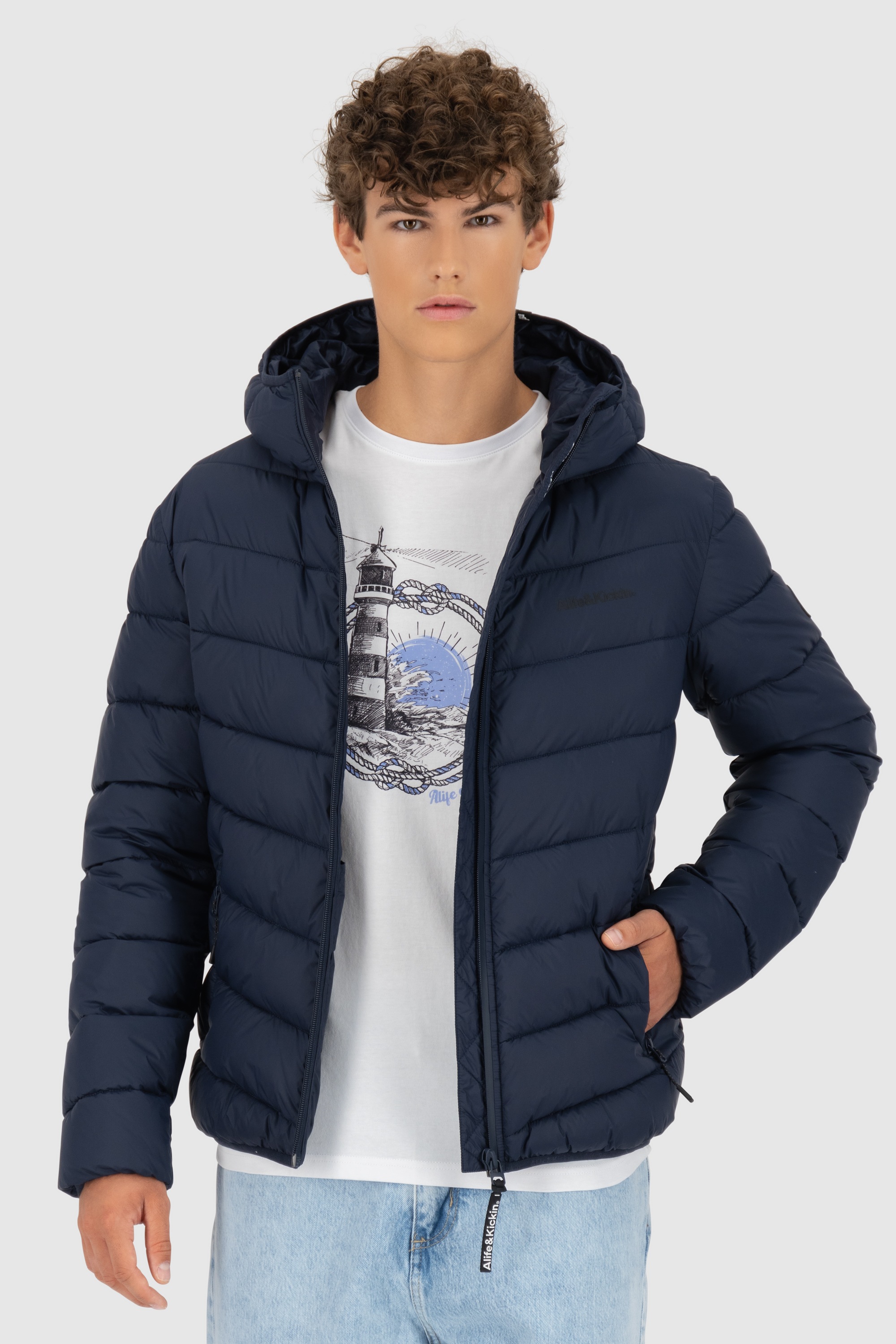 Alife & Kickin Winterjacke »Herren Mr AndersonAK A«, Warme kurze Jacke mit gefütterter Kapuze und und Brustinnentaschen