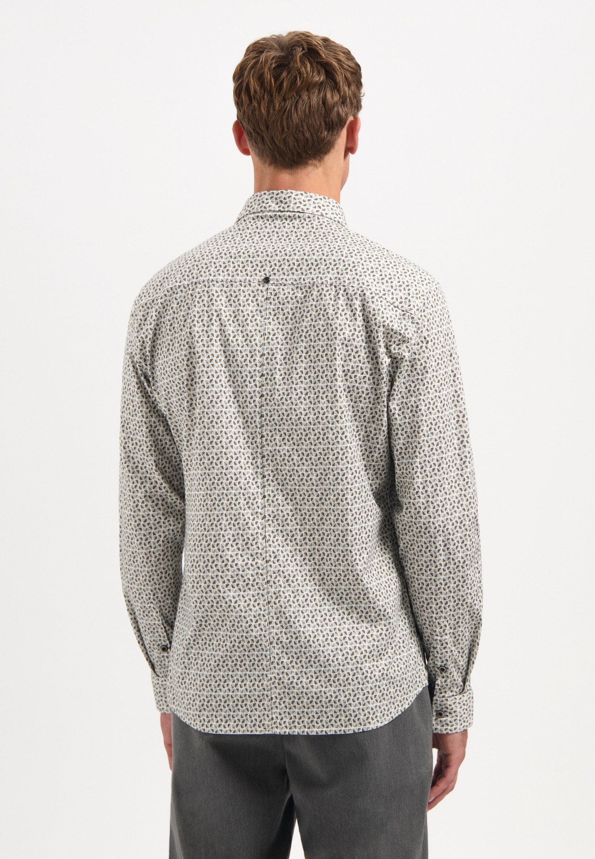 NO EXCESS Langarmhemd »No Excess Stretchhemd mit Print«