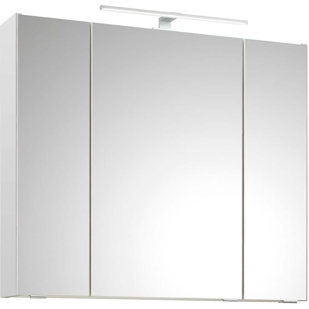 Saphir Spiegelschrank »Quickset 857 Badschrank, 3 Spiegeltüren, 6 Einlegeböden, 80 cm breit«