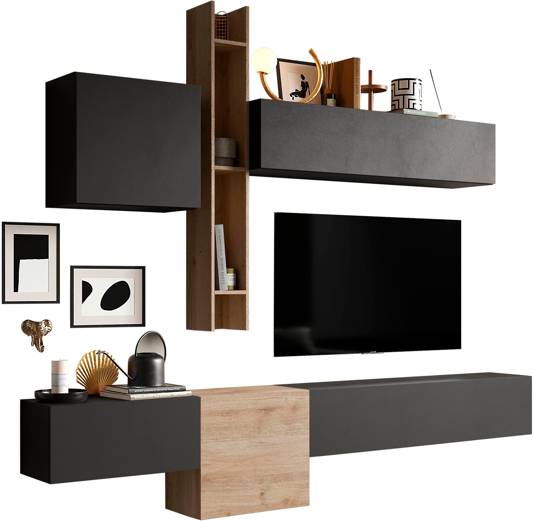 Home affaire Wohnwand "Infinity, 6tlg. Breite 262 cm, Höhe variabel, Schran günstig online kaufen