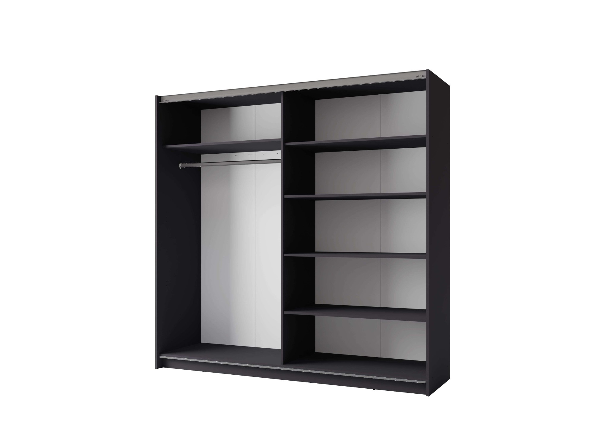 Thumbnail - Home affaire Kleiderschrank "Fresno Wäscheschrank mit 5 Einlegeböden und Kleiderstange" Garderobe mit 2 Schwebetüren, B/...