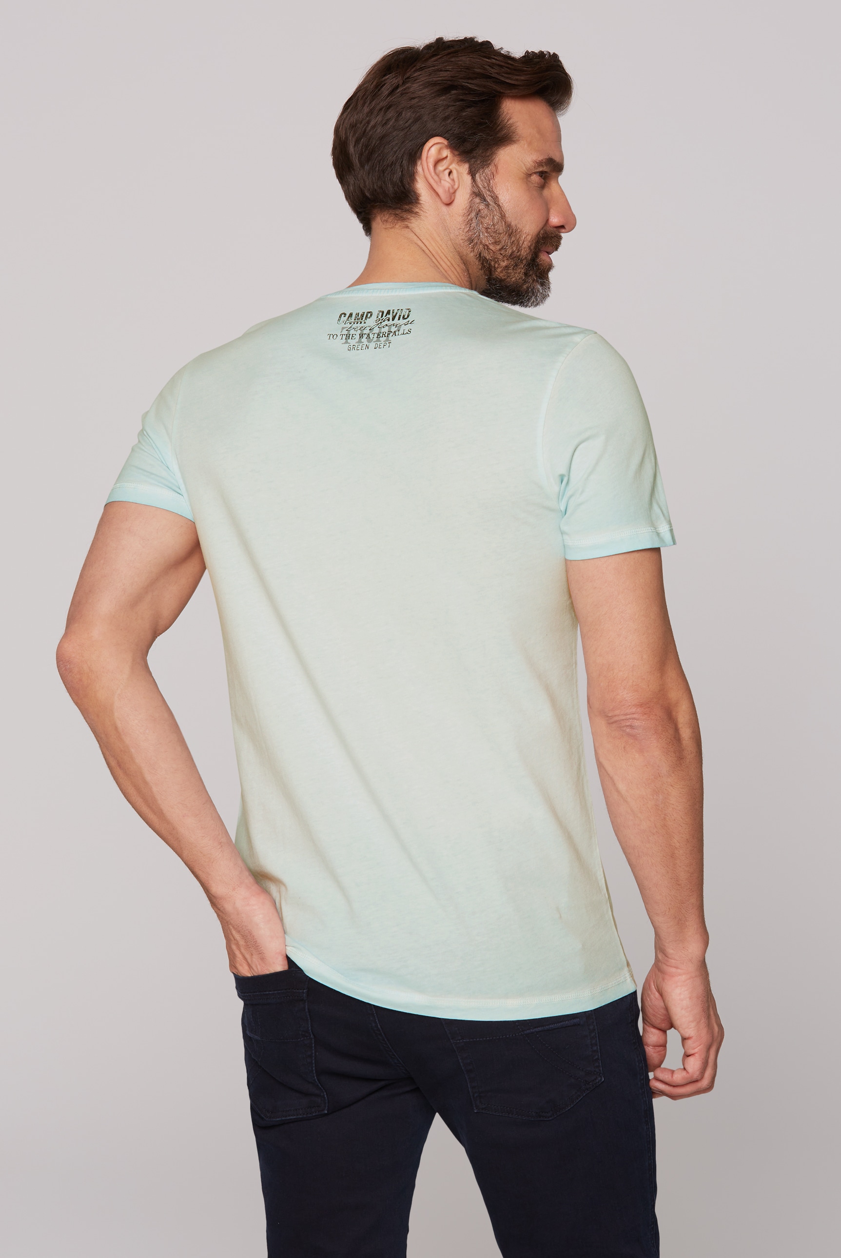 CAMP DAVID Rundhalsshirt, aus Baumwolle