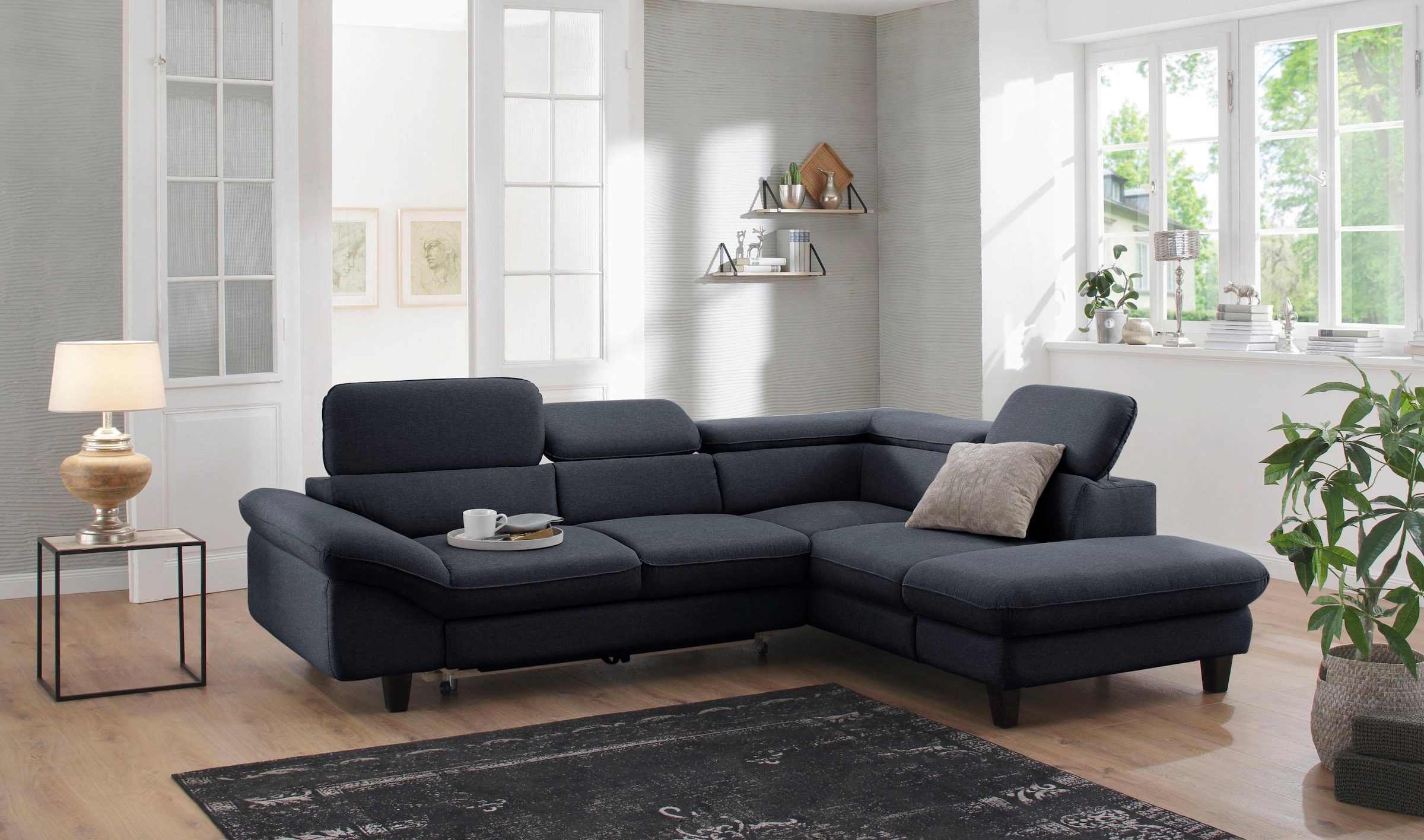 Home affaire Ecksofa "Pilot L-Form", mit Kopfteilverstellung, wahlweise mit günstig online kaufen