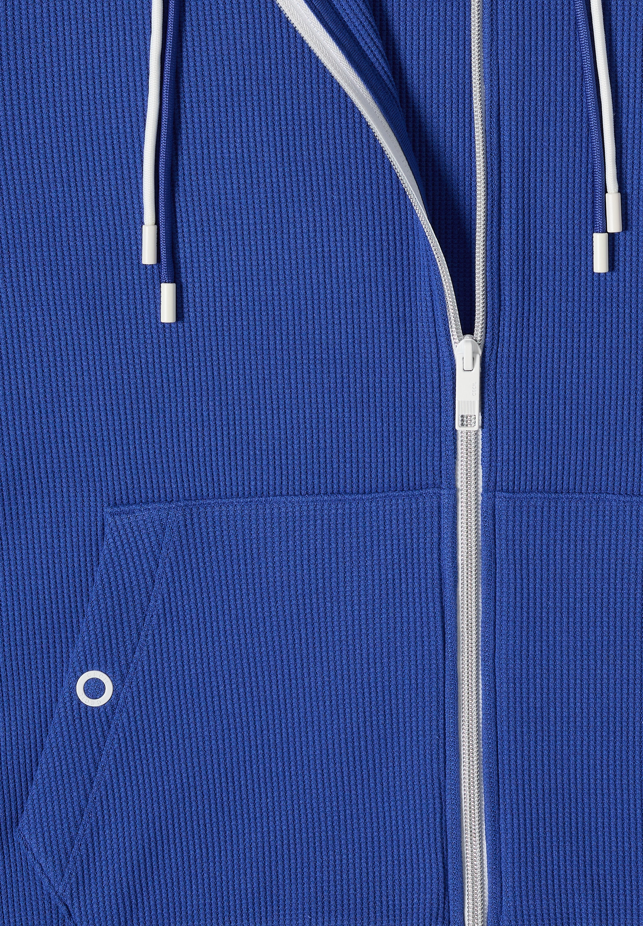 Cecil Kapuzensweatjacke mit Struktur und seitlichen Taschen mit Knopf