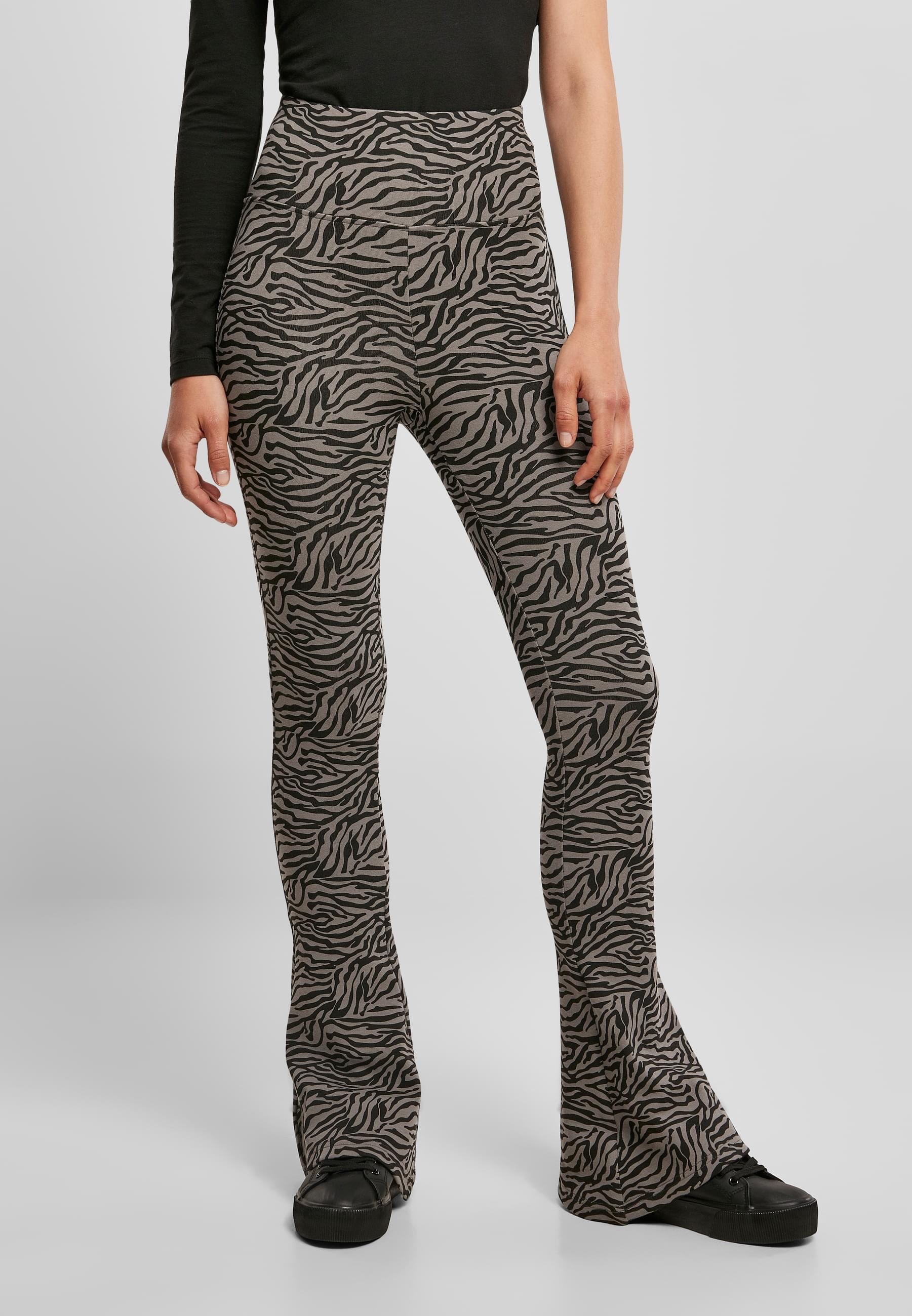 URBAN CLASSICS Leggings »Urban Classics Damen Ladies High Waist Zebra Boot Cut Leggings«, (1 tlg.)