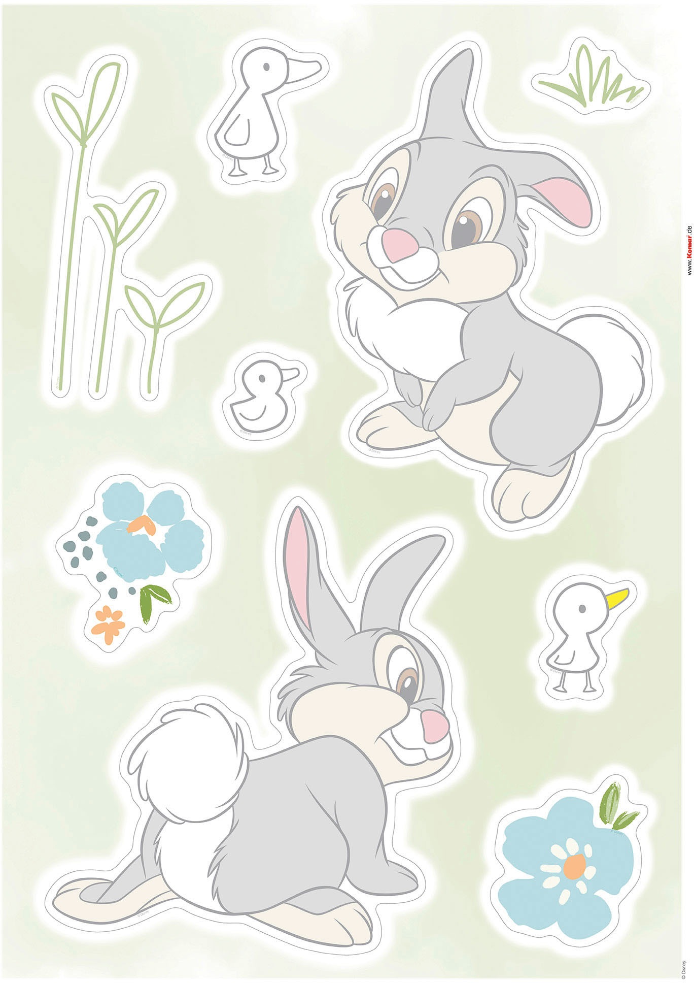 Komar Wandtattoo »Thumper Growing Carrots - Größe 50 x 70 cm«, (19 St.), selbstklebend, Wandsticker, Kinderzimmer