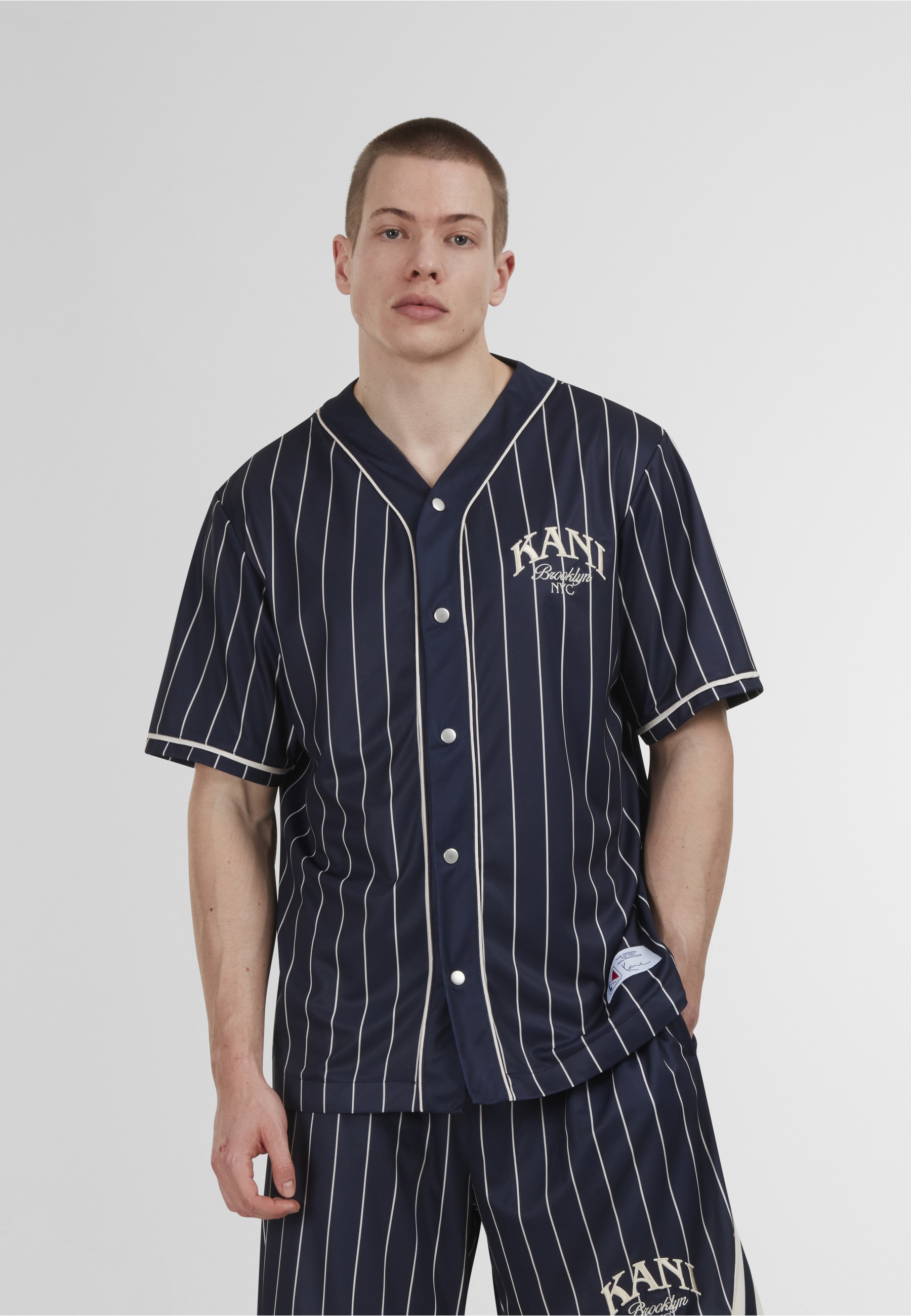 Karl Kani T-Shirt »Karl Kani Kani Pinstripe Baseball Jersey« 1