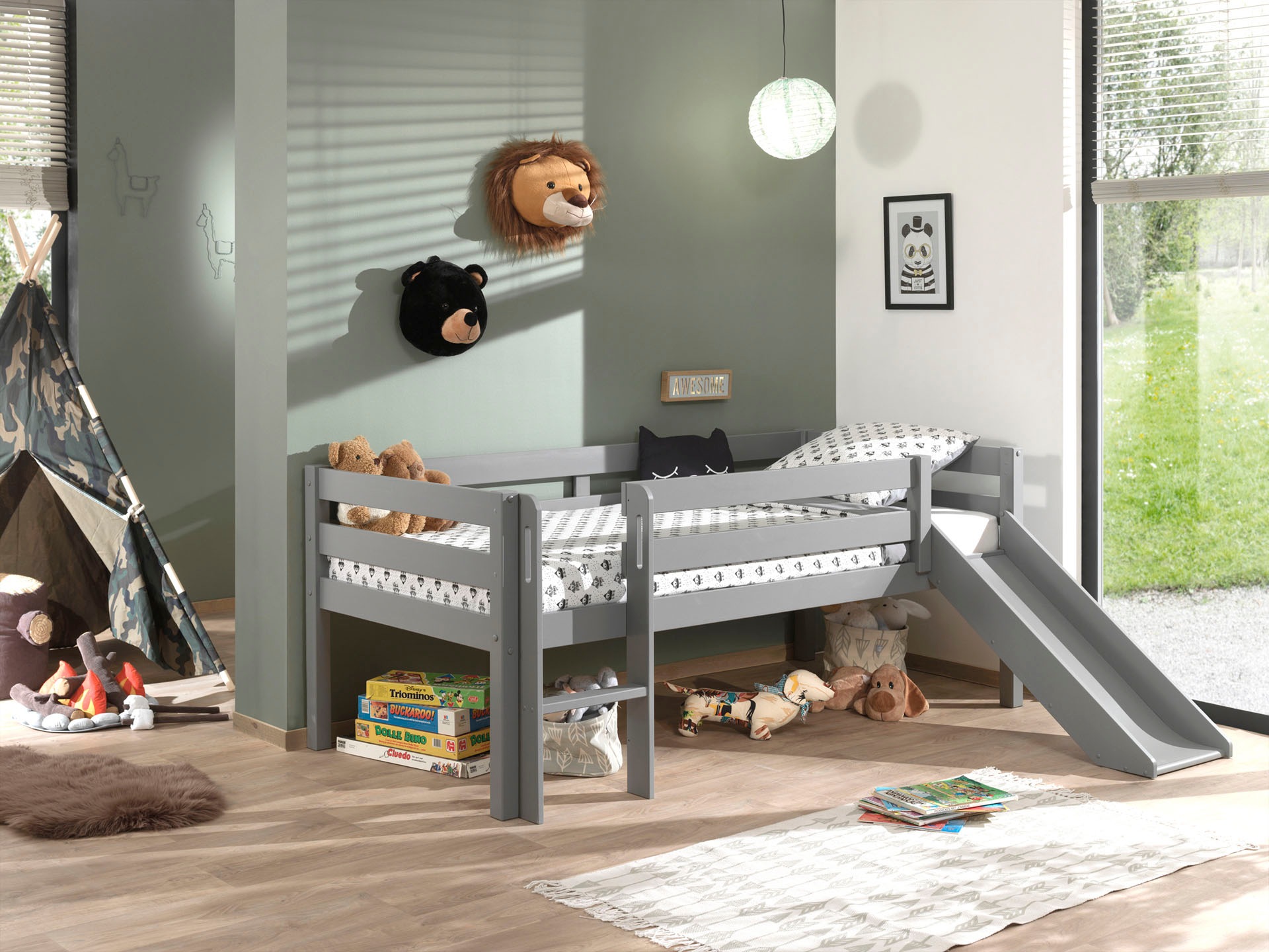 Vipack Spielbett "Pino, Kiefer massiv, Liegefläche 90/200, Made in Europe", günstig online kaufen