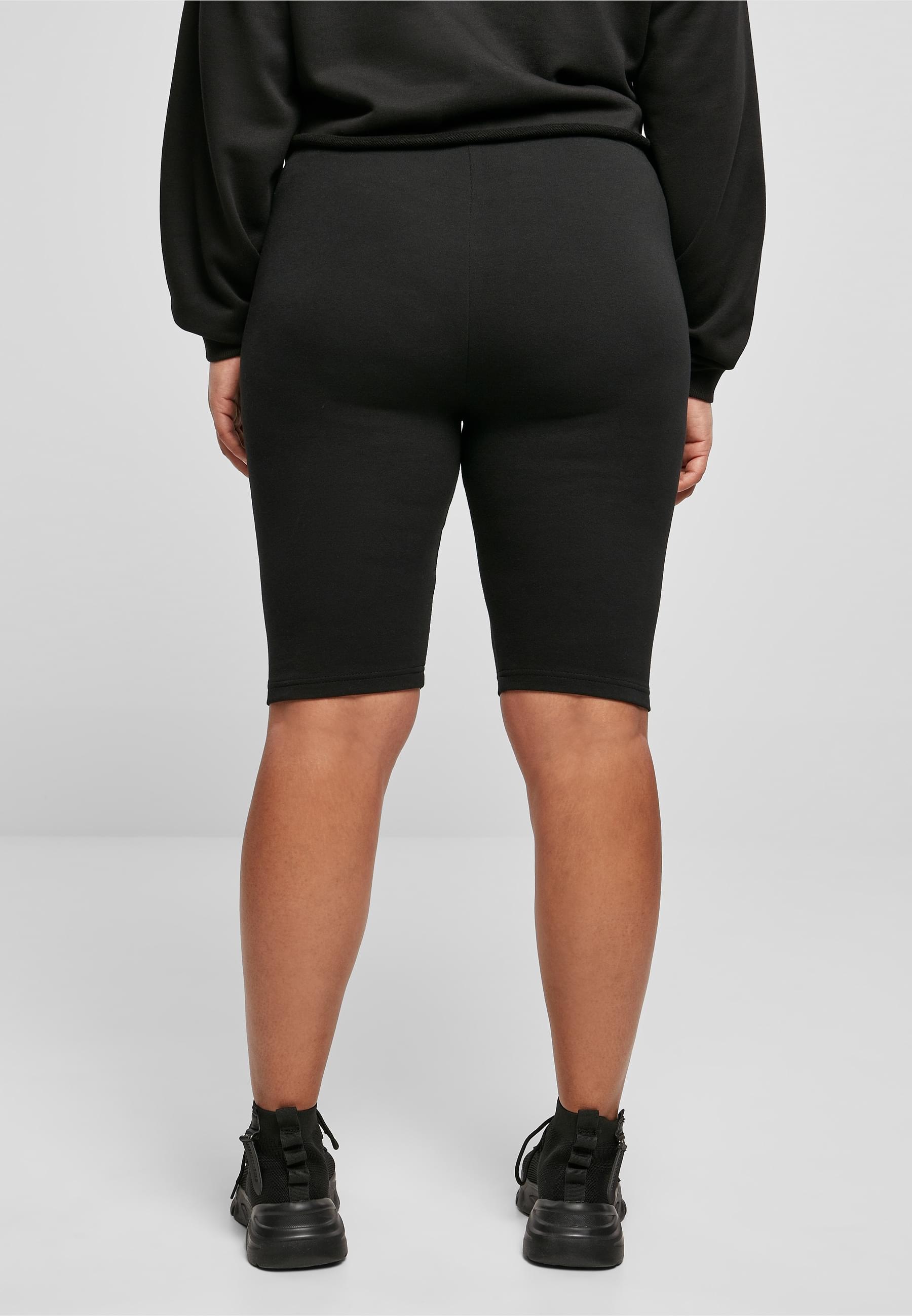 URBAN CLASSICS Stoffhose »Urban Classics Frauen Ladies High Waist Branded Cycle Shorts«, (1 tlg.)