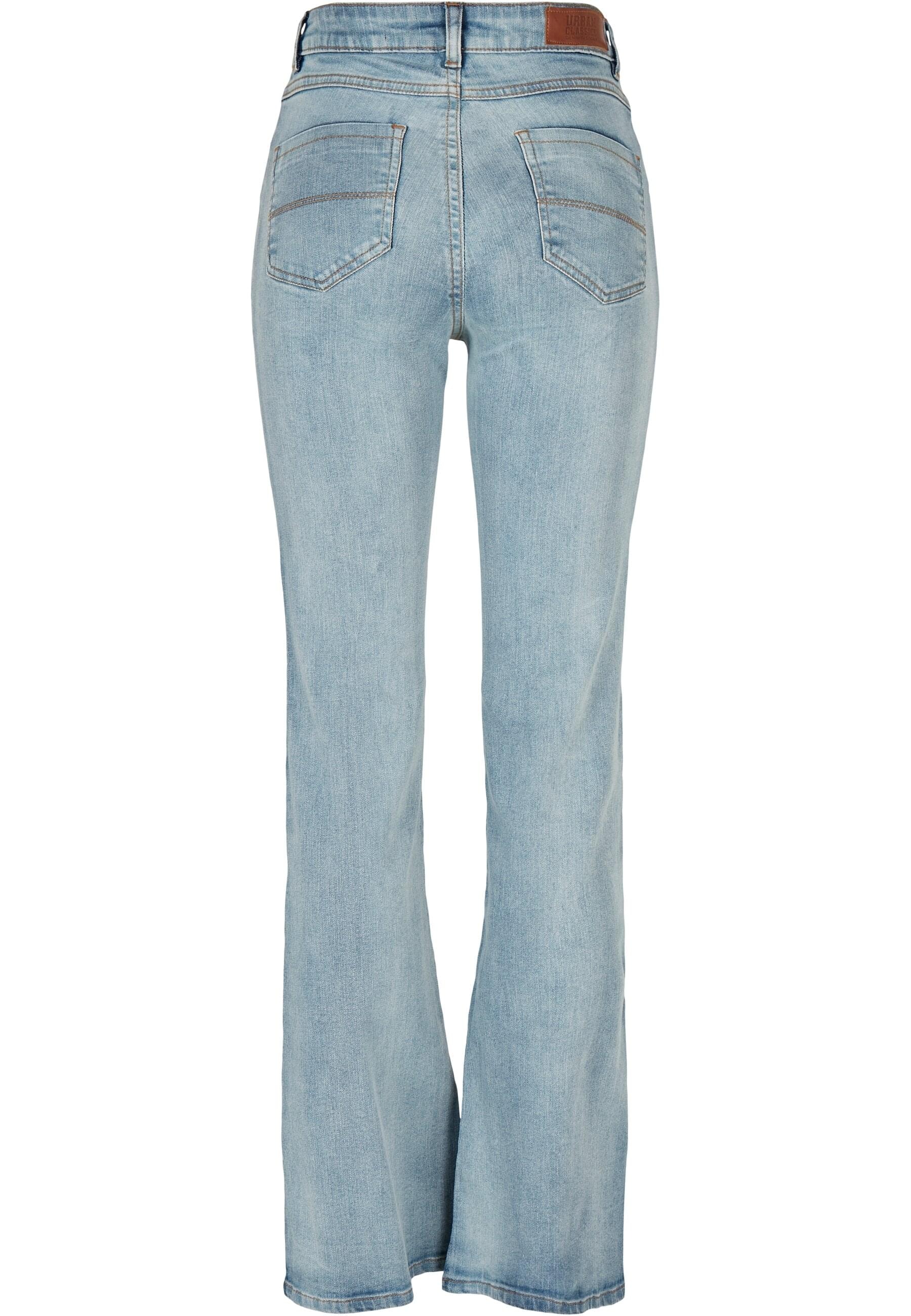 URBAN CLASSICS Bequeme Jeans »Urban Classics Damen Ladies High Waist Flared Denim Pants«, (1 tlg.)