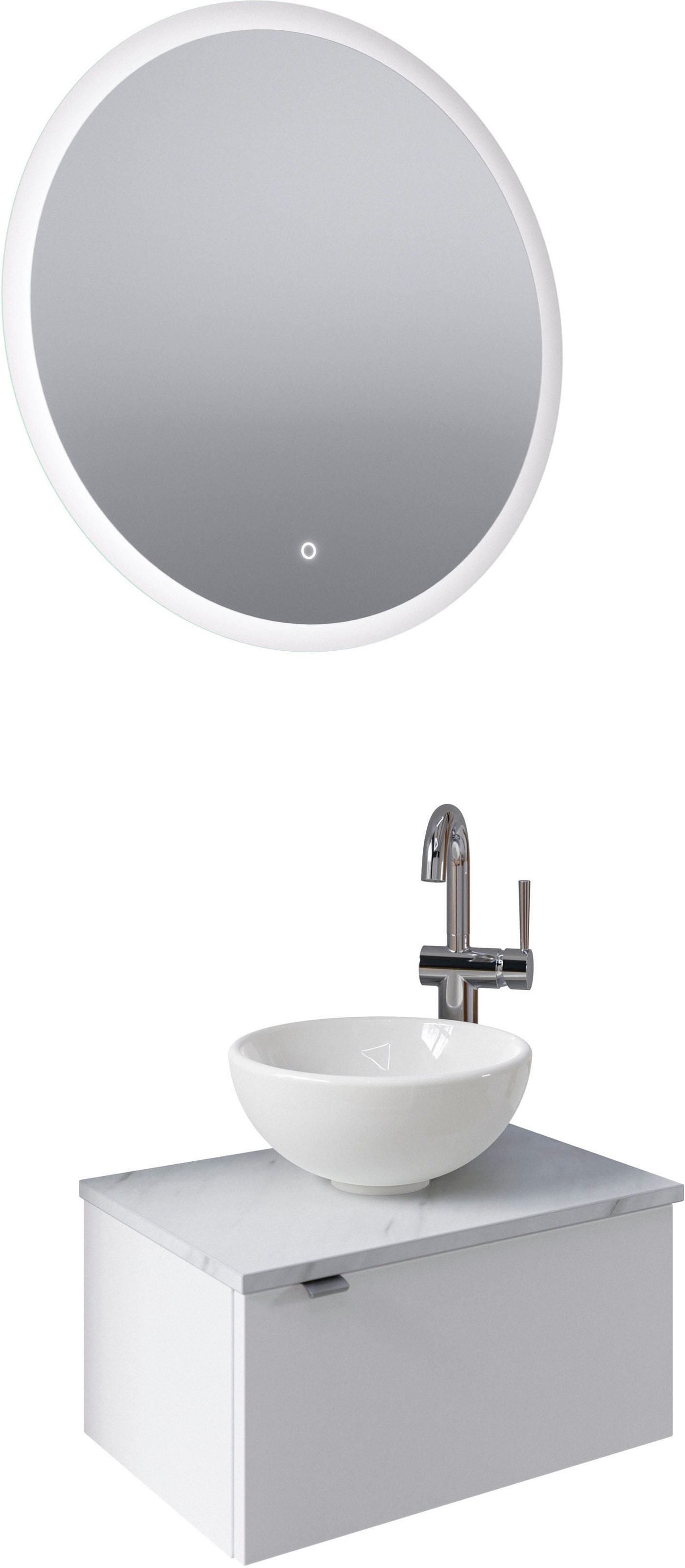 Saphir Badmöbel-Set "Serie 6915" 4 Stk. tlg. Gäste-Bad, mit LED-Spiegel und günstig online kaufen