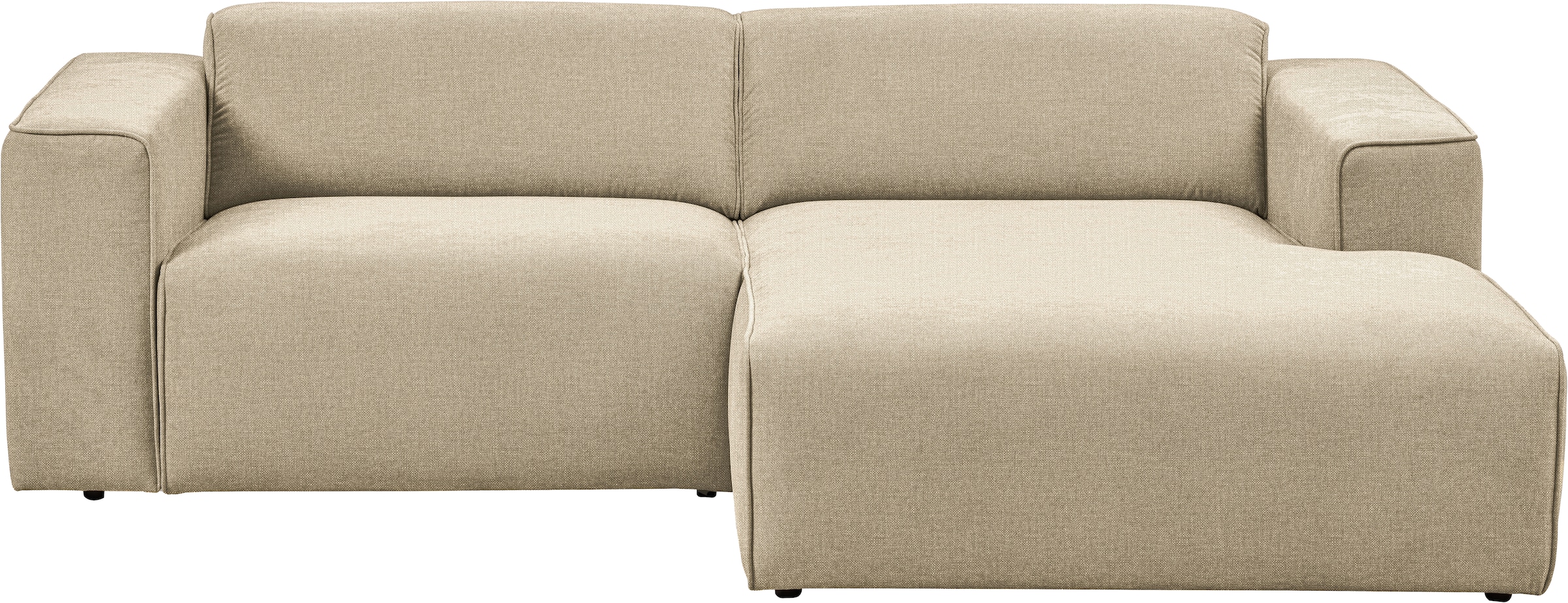 andas Ecksofa »Noord«, mit Kedernaht, Breite 234 cm, Cord, Struktur, Webstoff