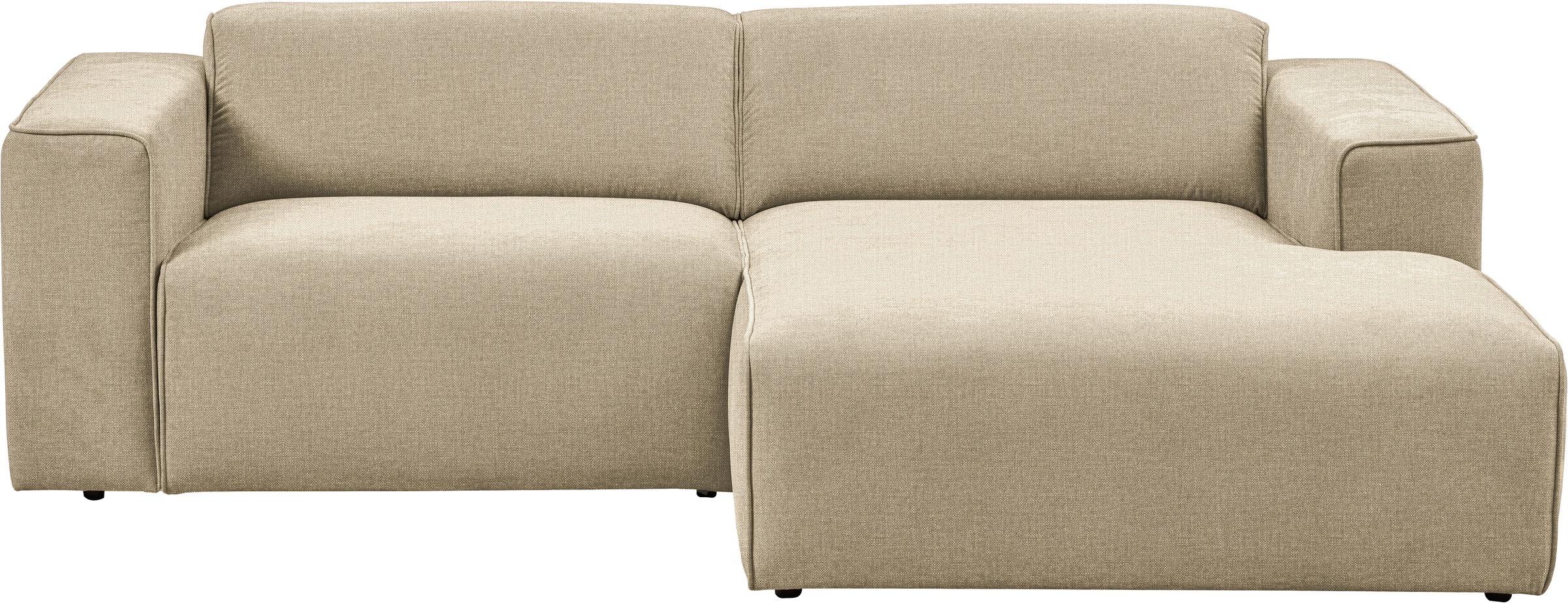 andas Ecksofa "Noord mit Kedernaht, Breite 234 cm", Cord, Struktur, Webstof günstig online kaufen