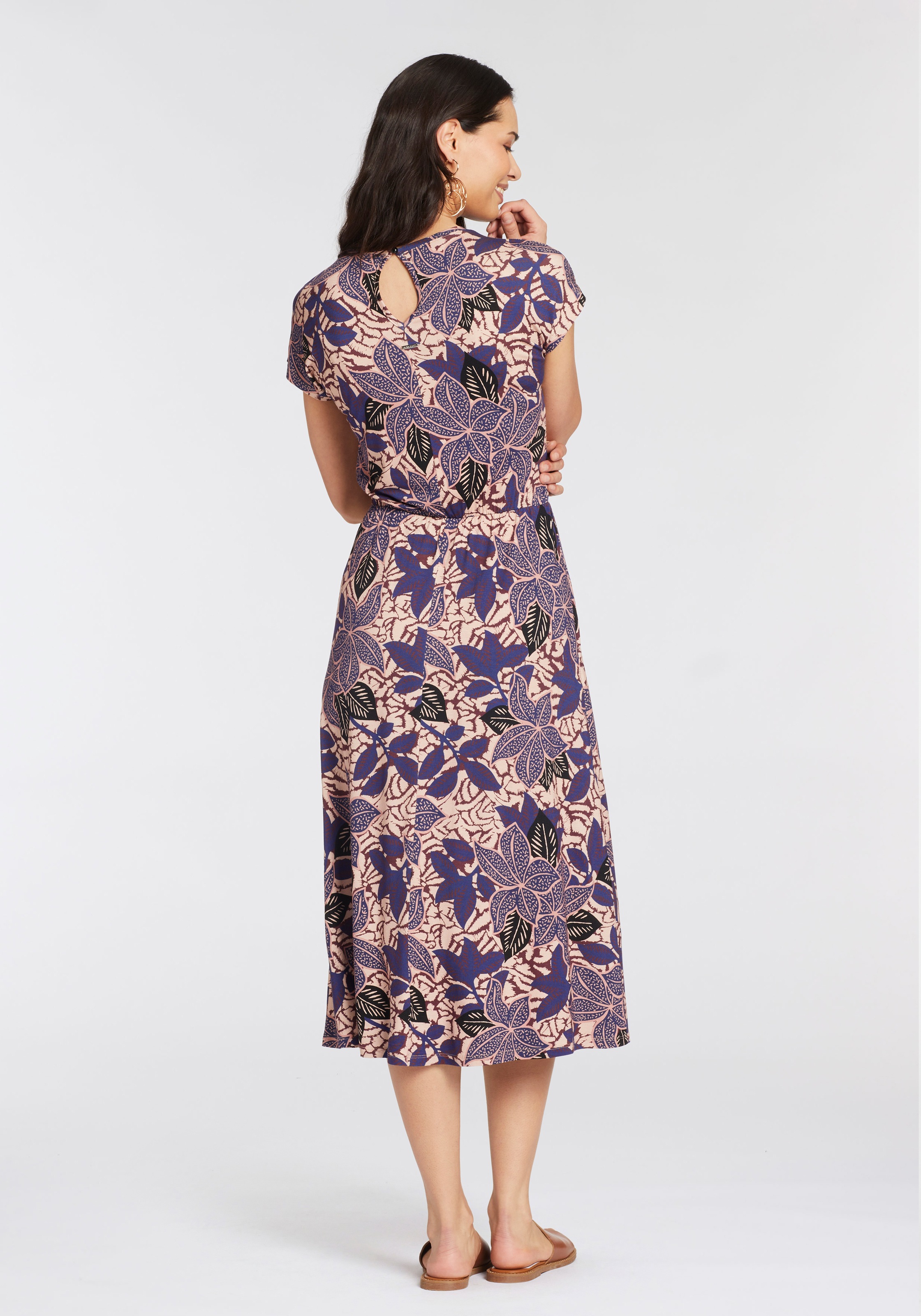 Laura Scott Midikleid, mit stylischem Allover-Print